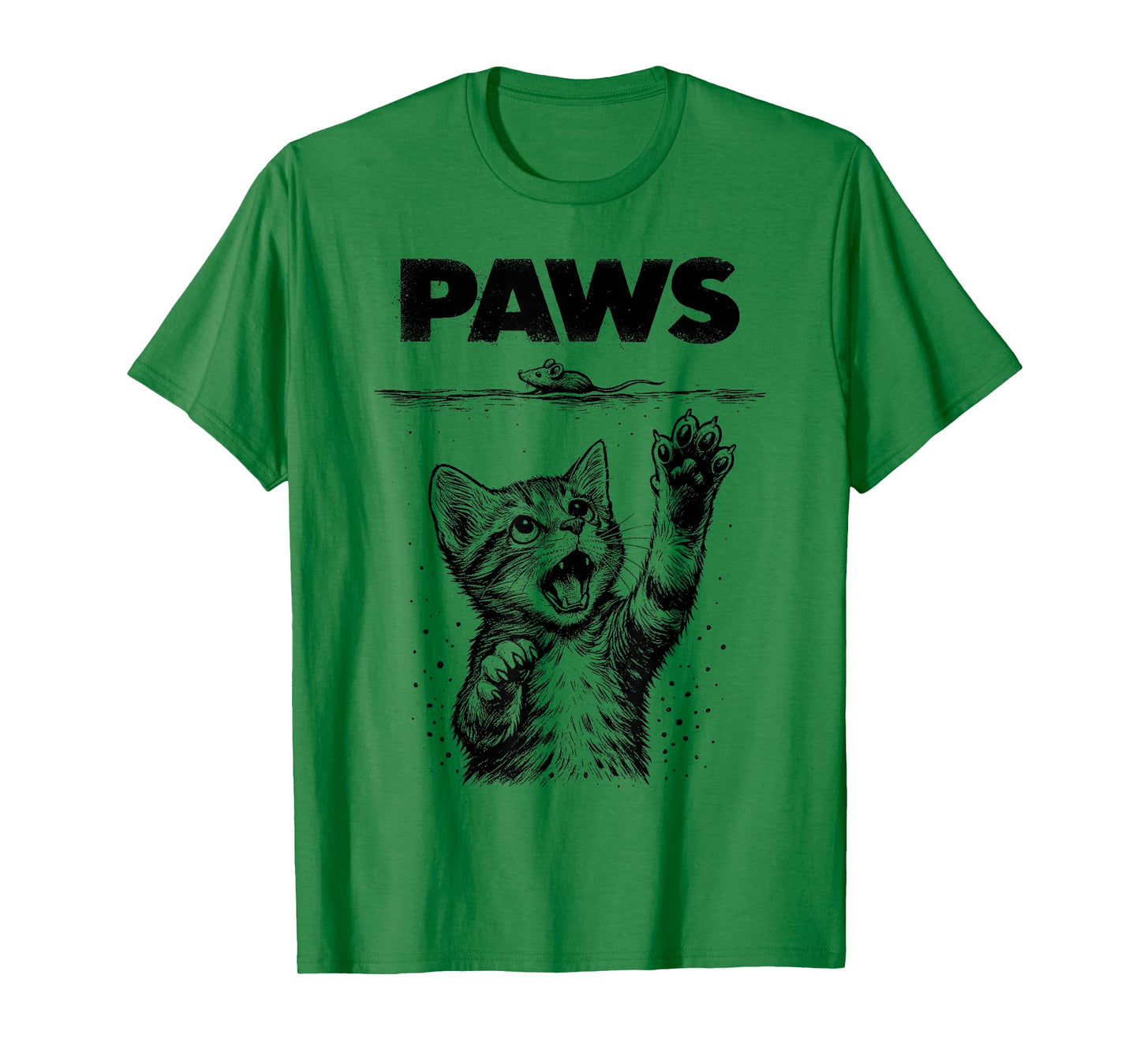 Paws Cat and Mouse Top Cute Funny Cat Lover Parody T-Shirt