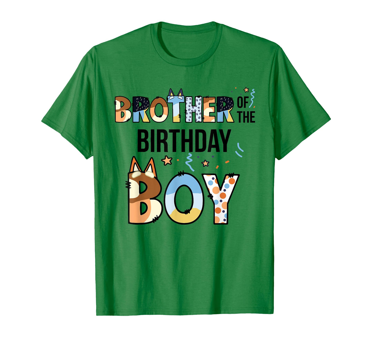 Brother Of The Birthday Boy Party Blue Dog Lover Matching T-Shirt