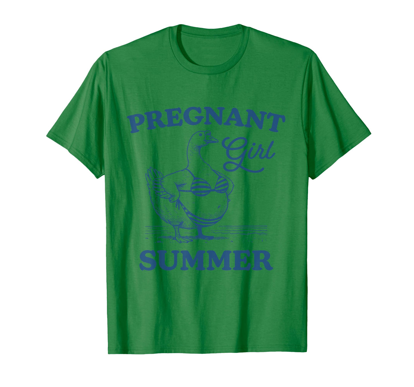 Pregnant Girl Summer Funny Baby Announcement Goose Mom T-Shirt