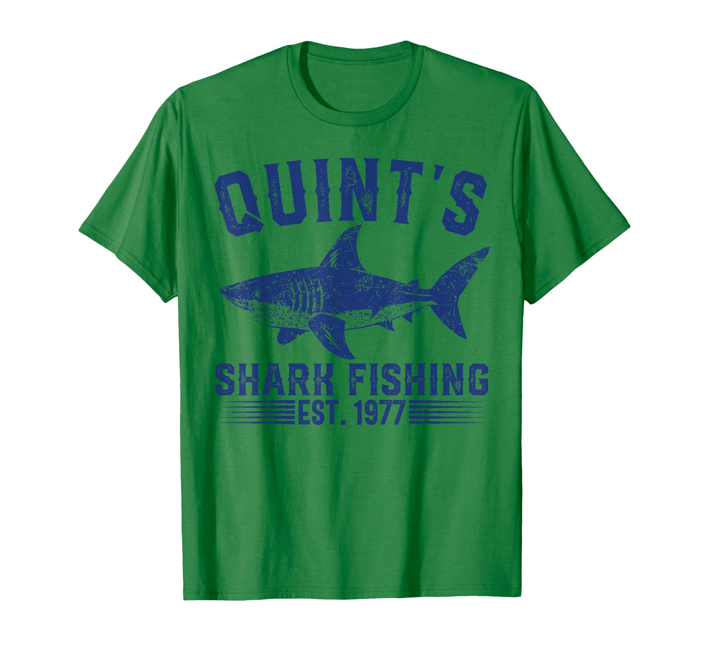 Vintage Quint's Shark Fishing 1977 Retro Fisher Birthday T-Shirt