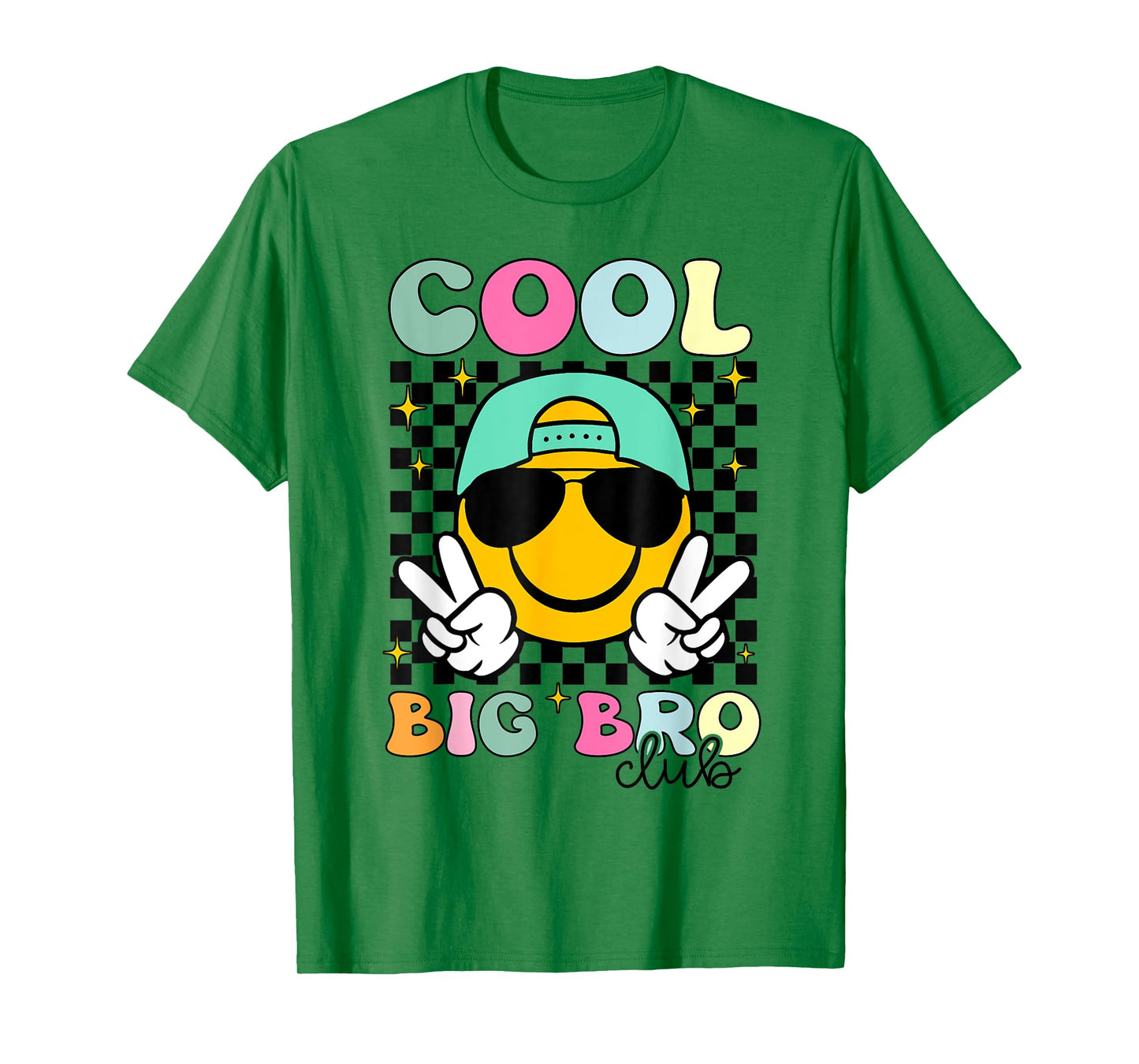 Groovy Cool Big Bro Club Retro Brother Matching Family T-Shirt