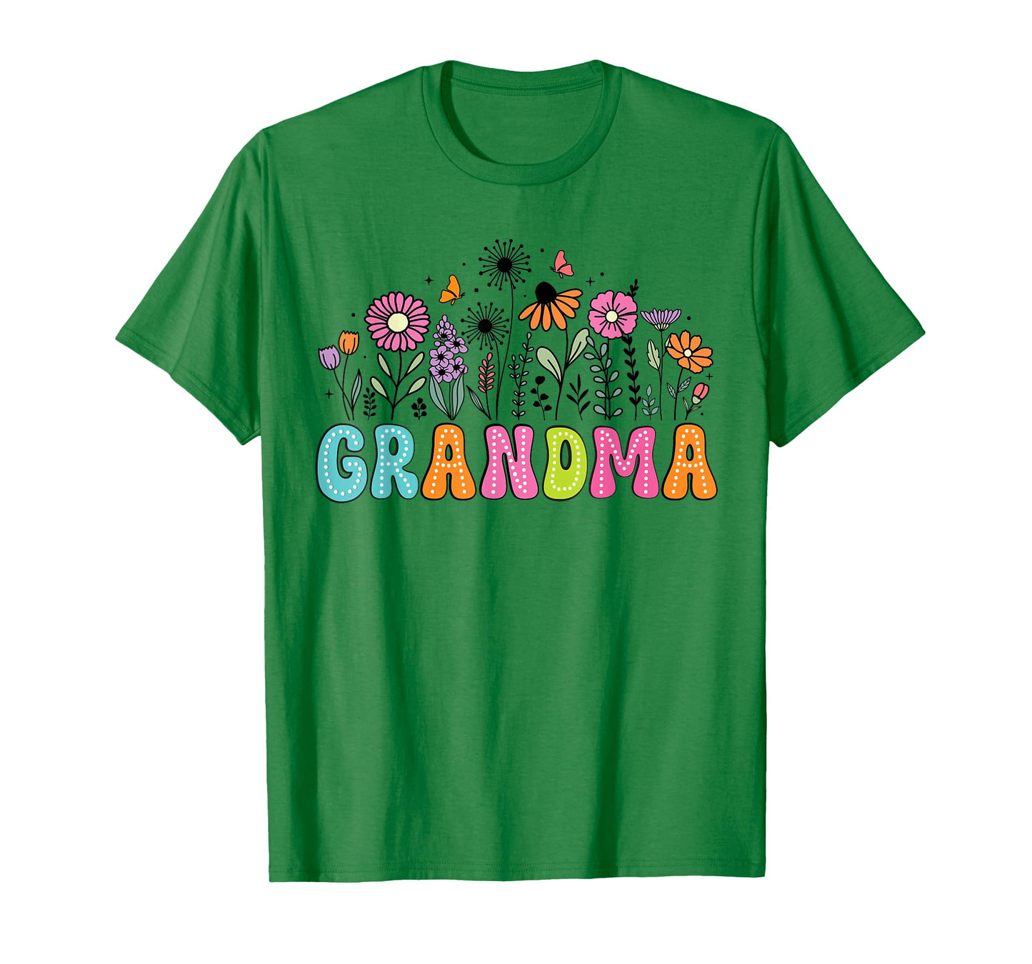 Groovy Wildflower Grandma Floral Grandma Mother's Day T-Shirt