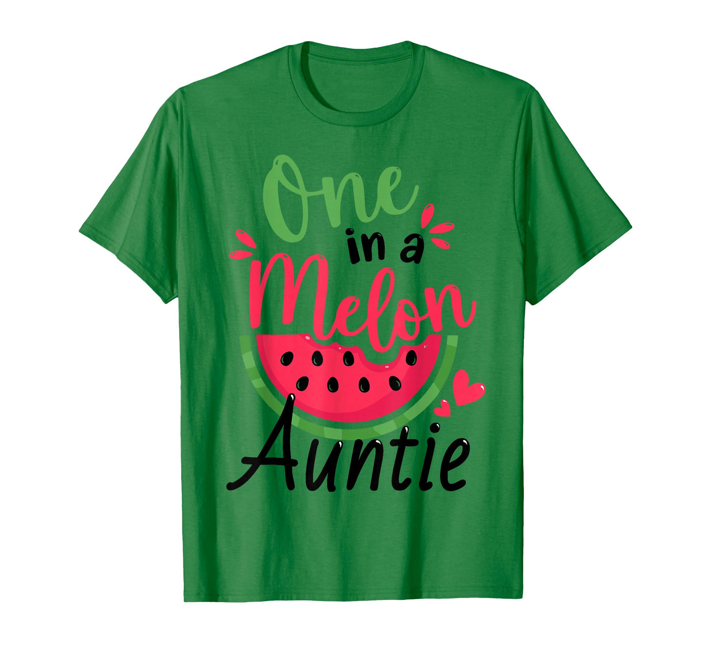 One in a Melon Auntie 1st Birthday Party Family Matching T-Shirt