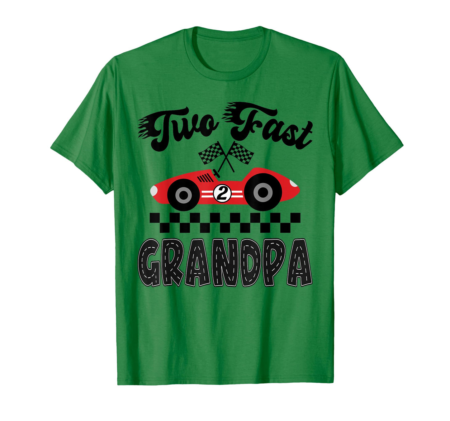 Two Fast Grandpa of The Birthday Boy Racing Car Family T-Shirt