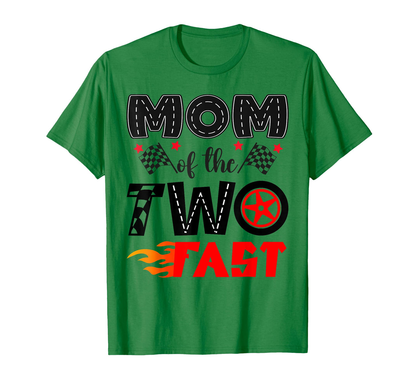 Mom of The Two Fast 2Nd Birthday Boy Racing Car T-Shirt