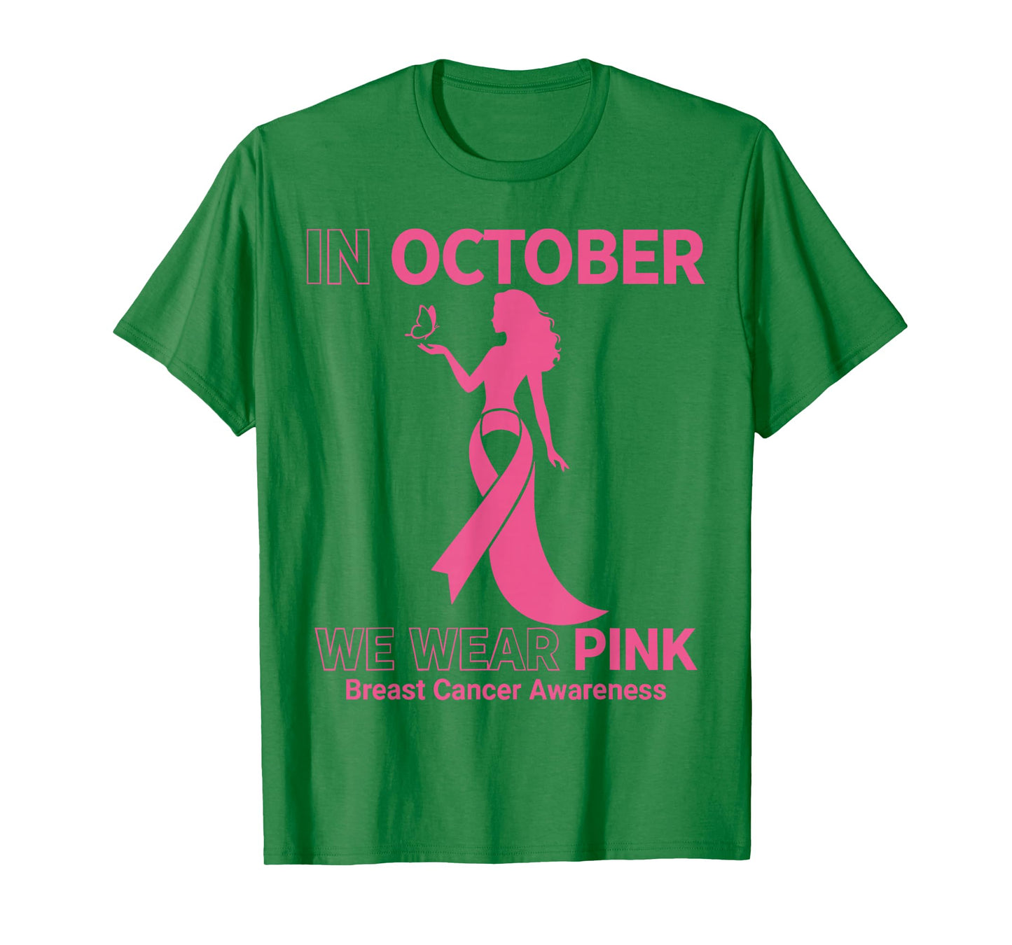 in October We Wear Pink Breast Cancer Awareness Ribbon 2025 T-Shirt
