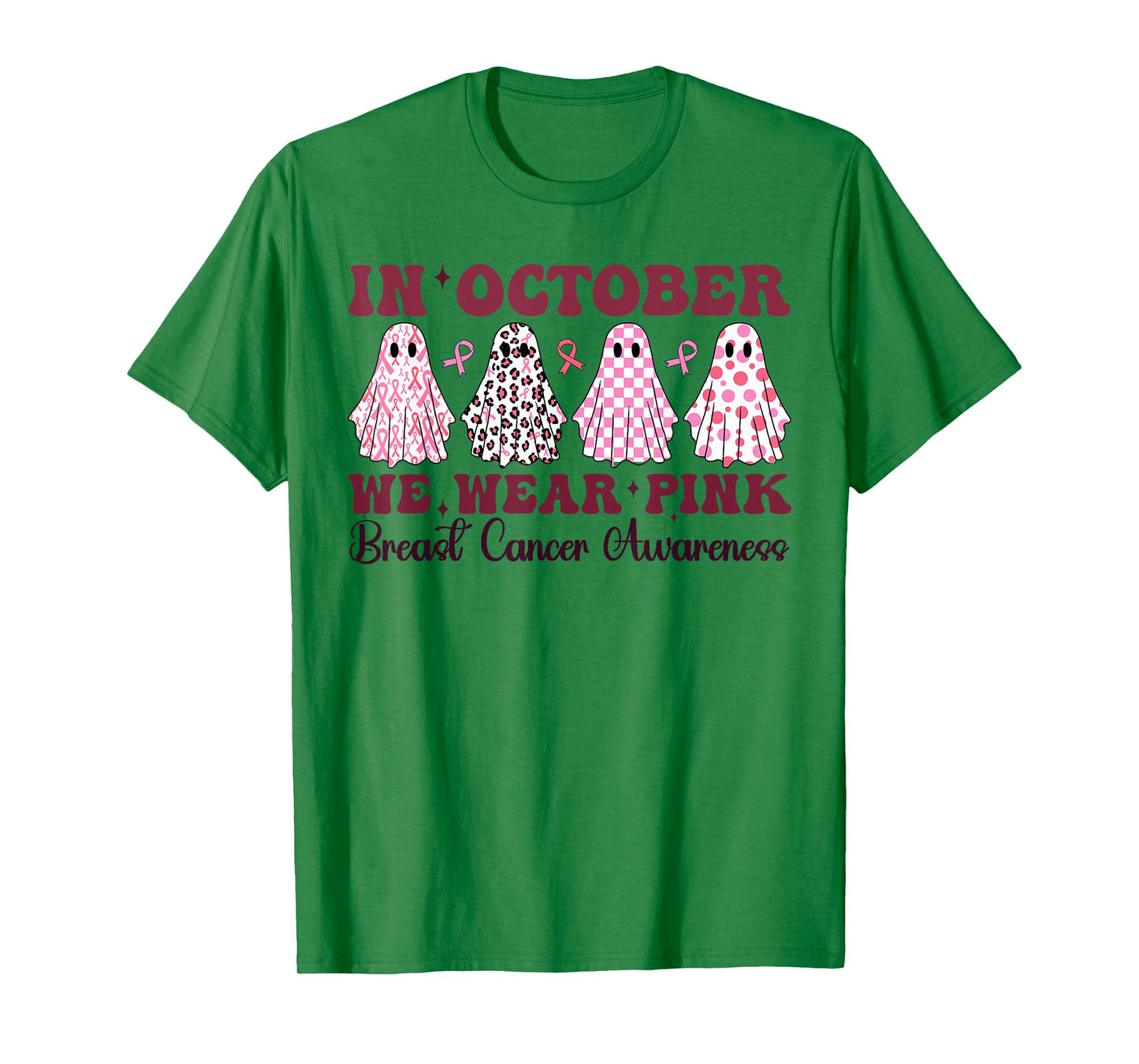 Breast Cancer Awareness Halloween In October We Wear Pink T-Shirt