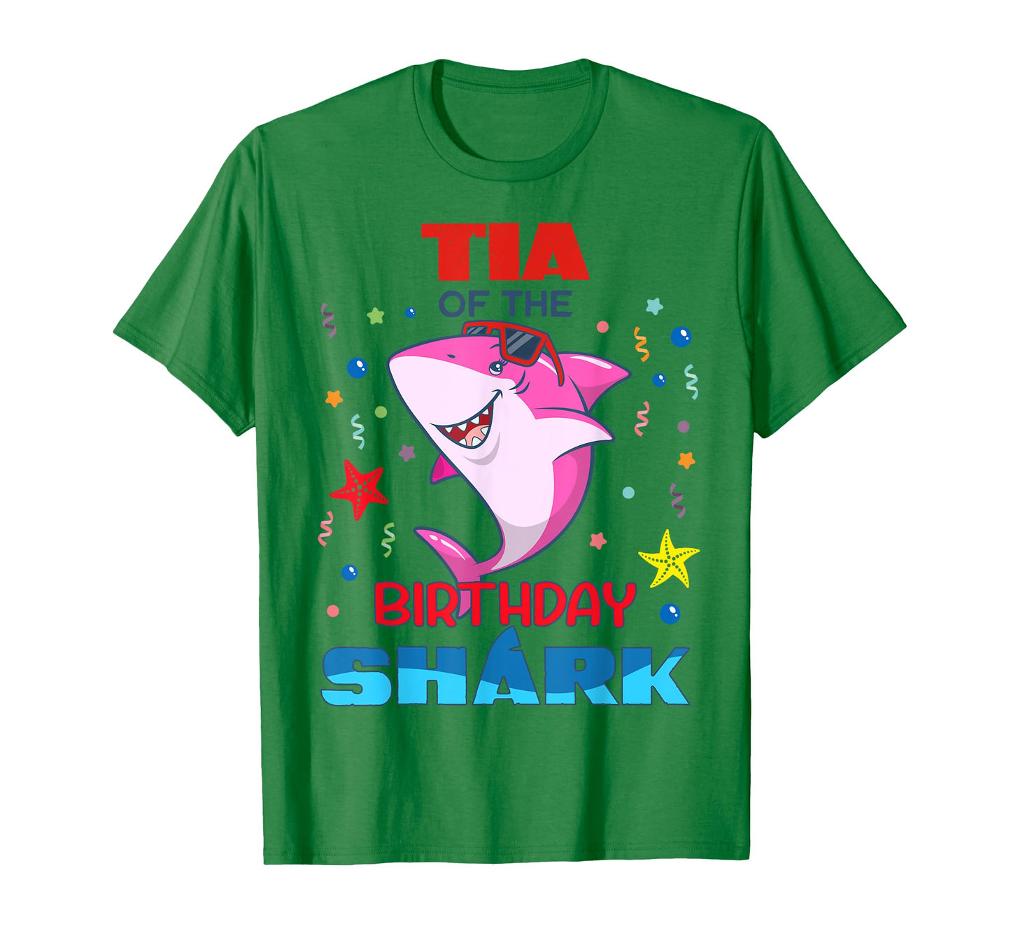Tia Of The Birthday Shark Kids Party Family Matching T-Shirt