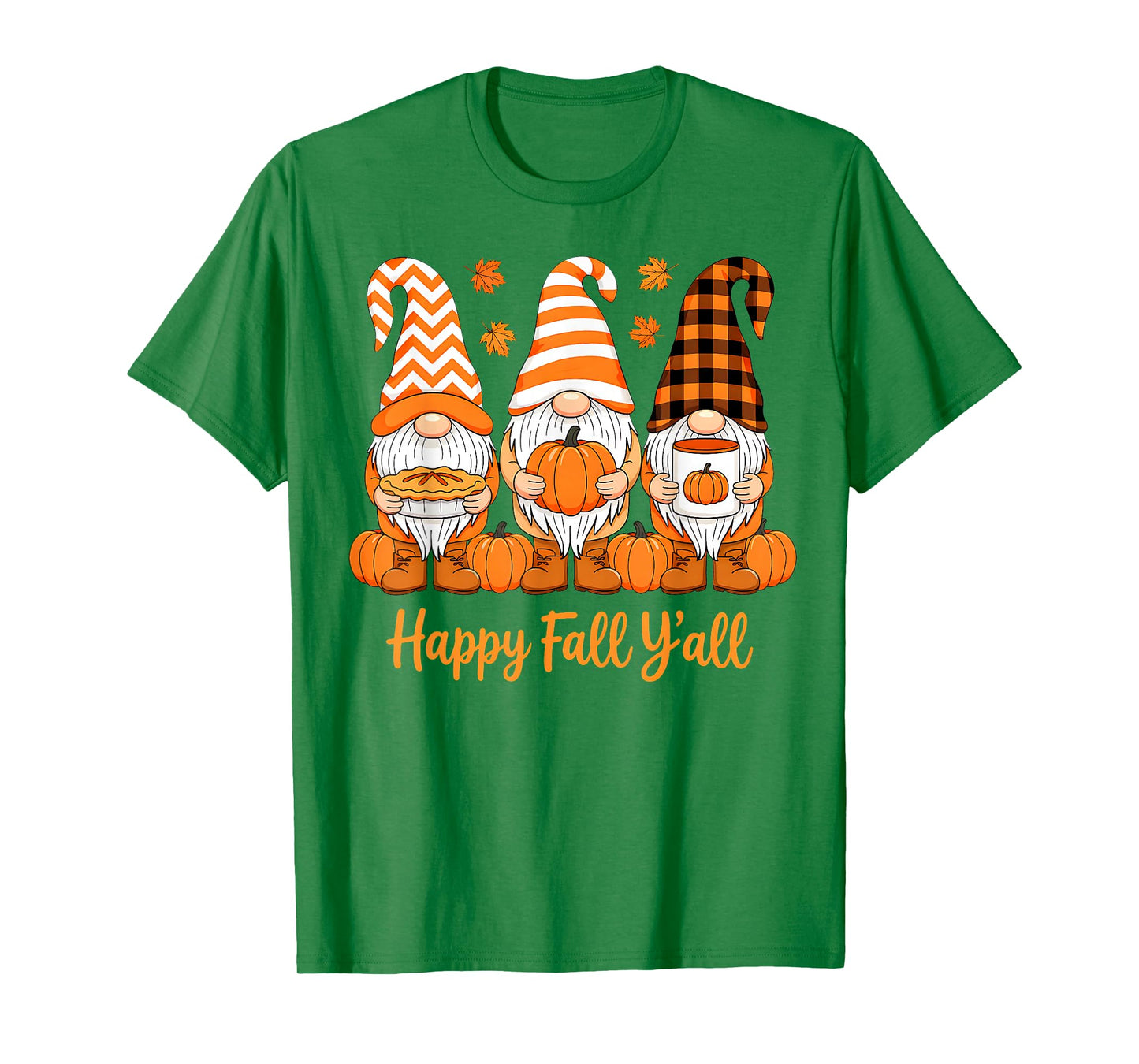 Happy Fall Y'all Gnome Autumn Thanksgiving Gnomes Lover T-Shirt