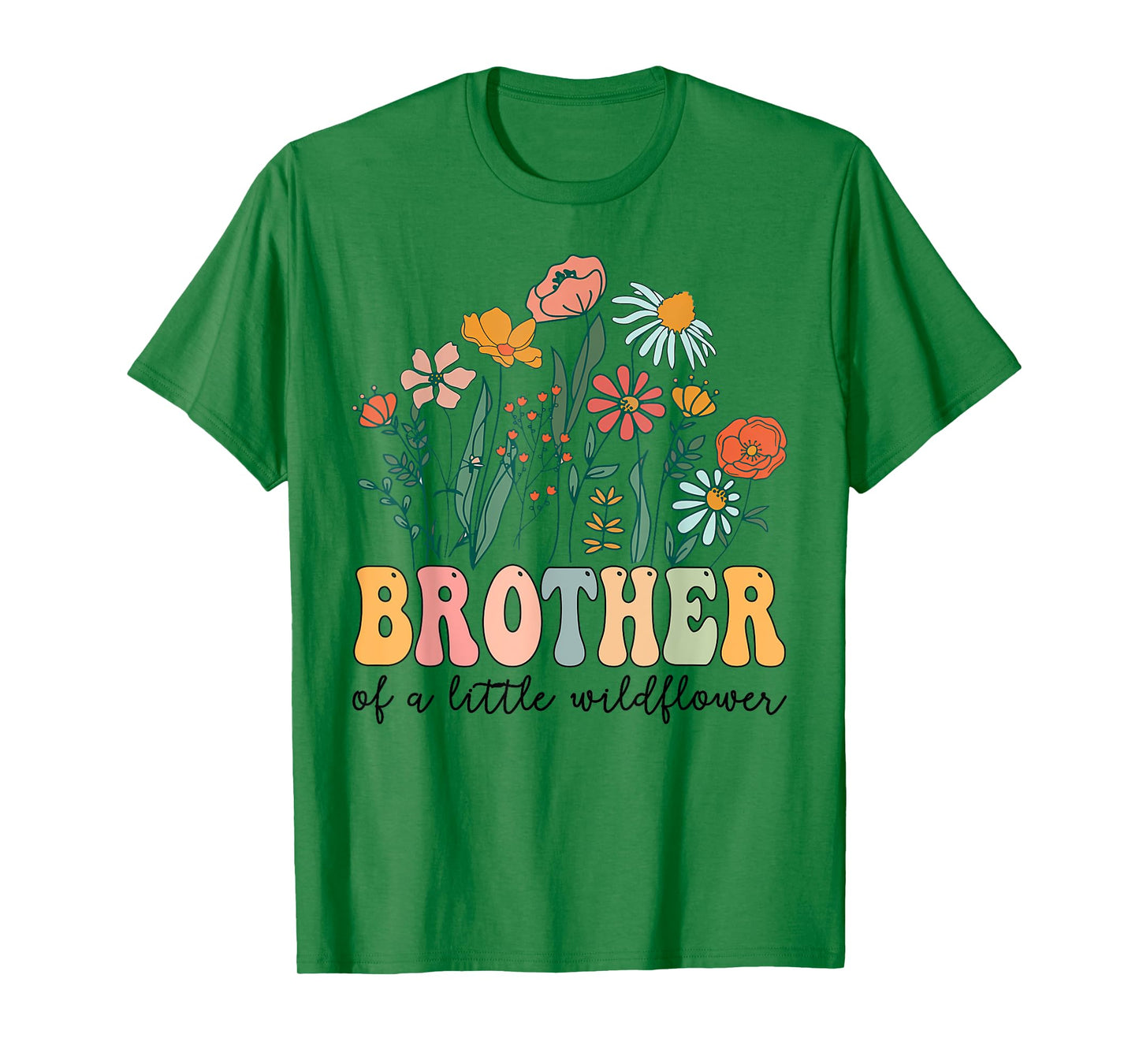 Brother Of The Little Wildflower Birthday Party Baby Shower T-Shirt