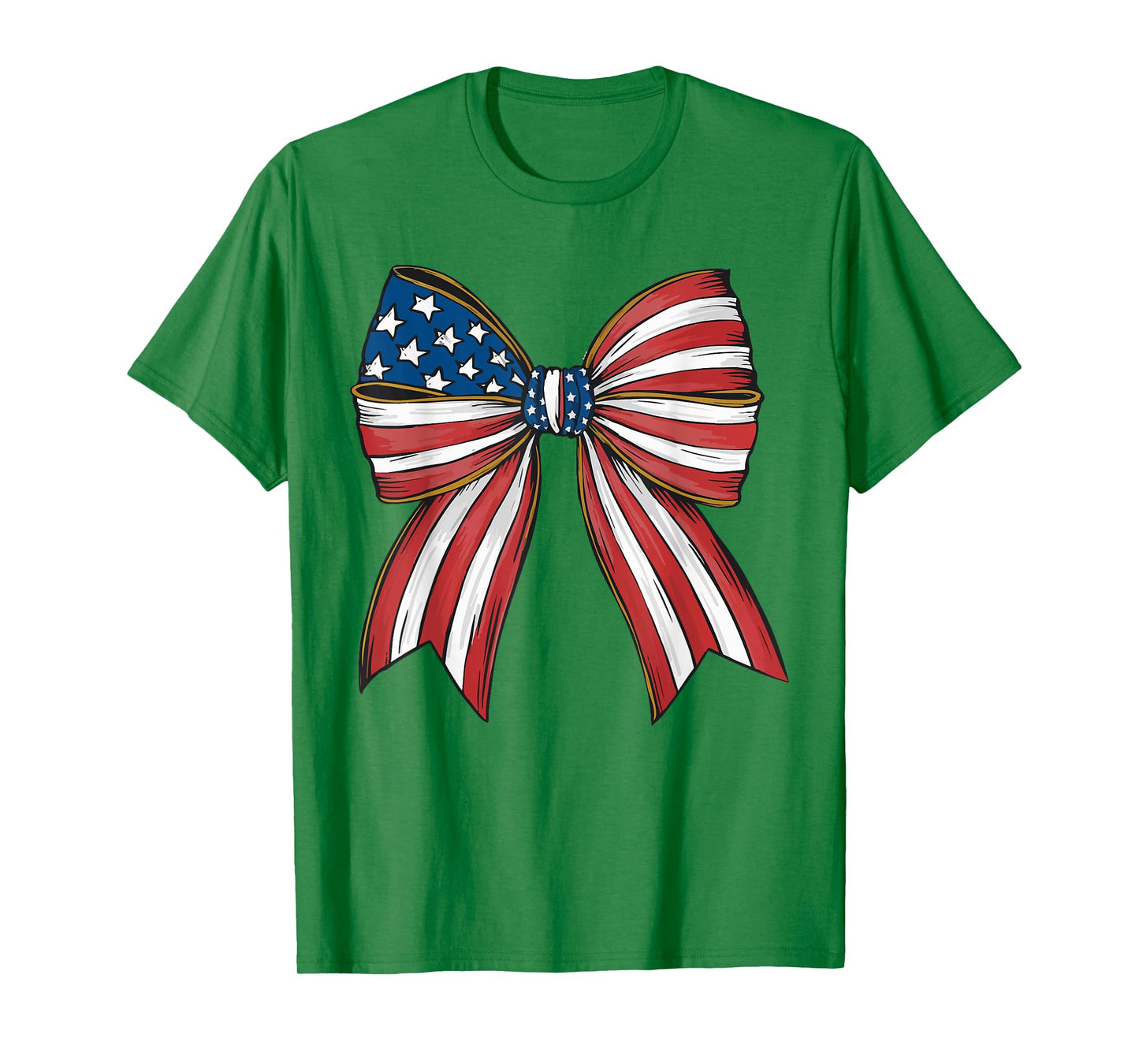 Retro 4th of July Coquette Bows American Flag USA Patriotic T-Shirt