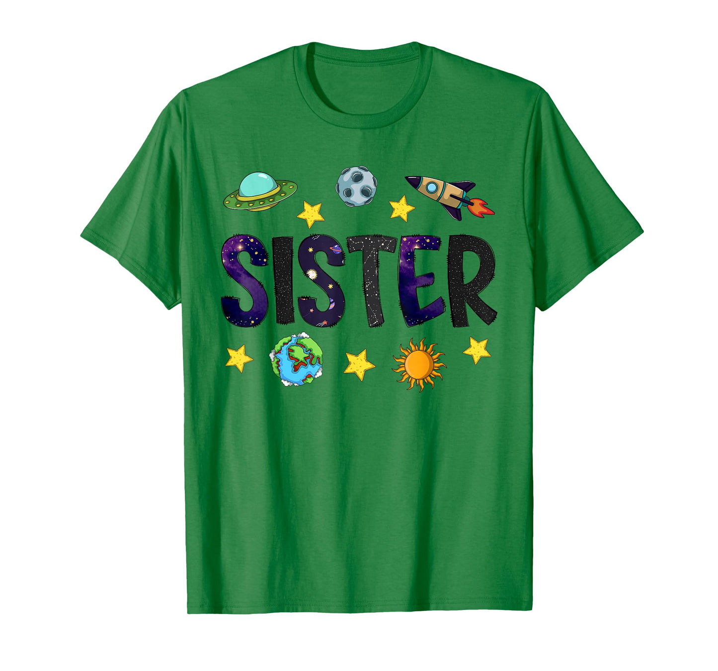 Sister Space Lover Astronaut Family Crew Birthday Matching T-Shirt