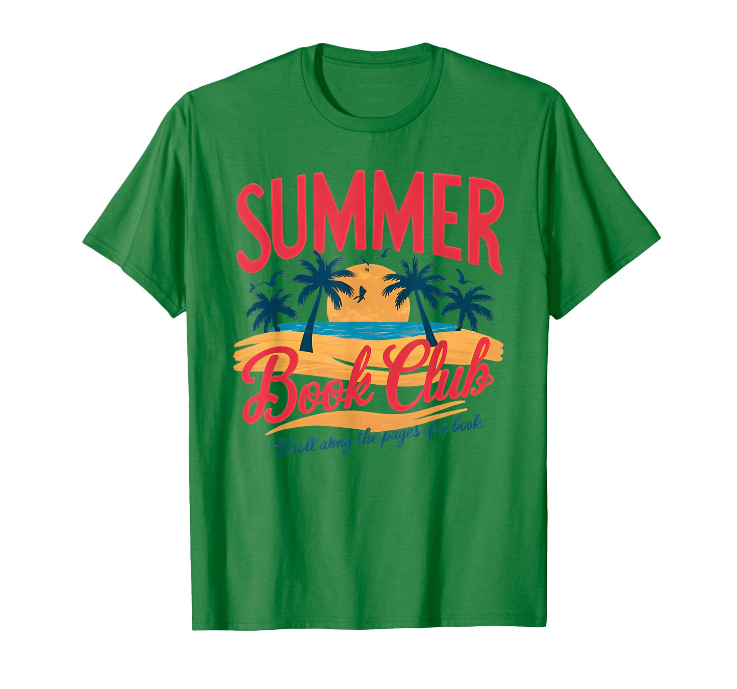 Summer Retro Book Club Funny Beach Vacation T-Shirt