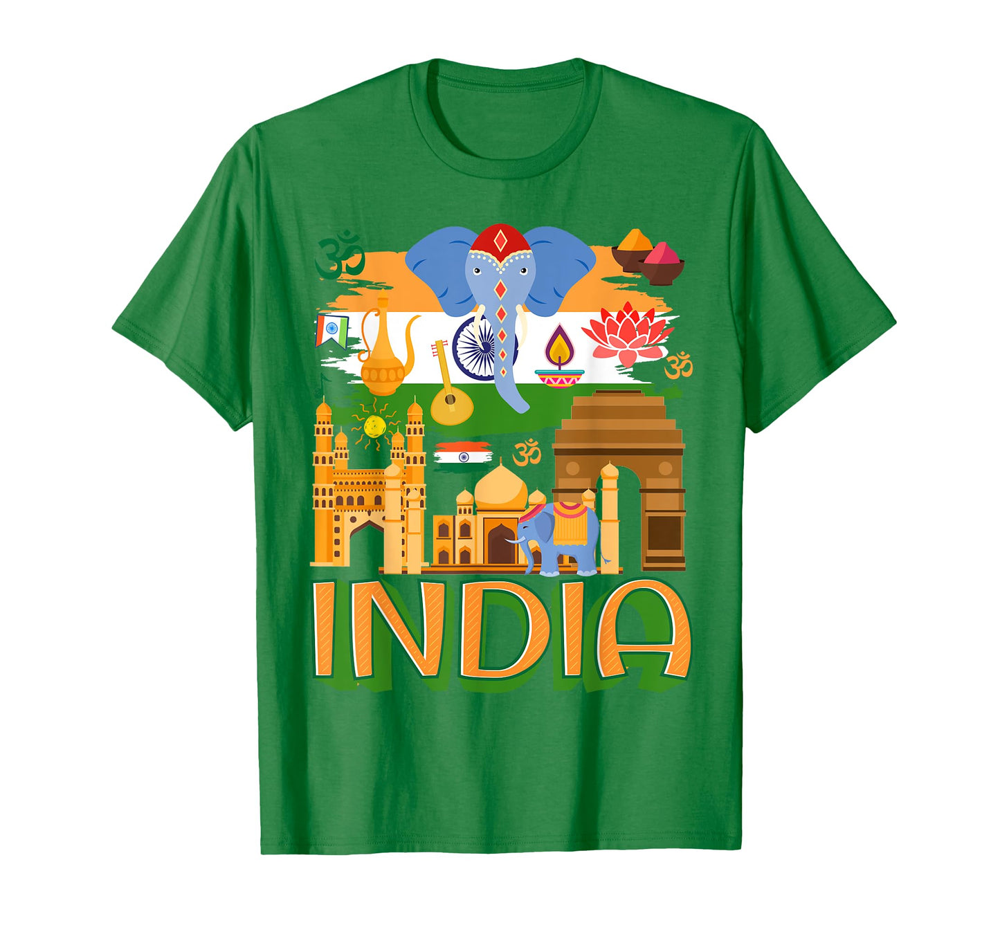 India Flag Outfit Idea For Kids & Elephant Indian Roots T-Shirt