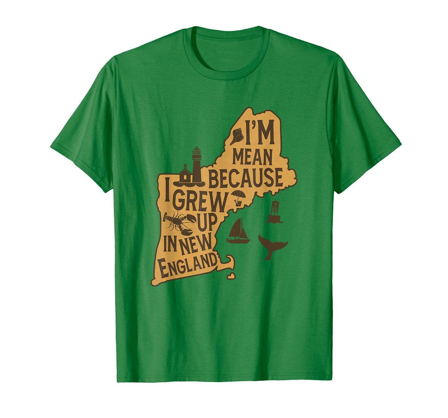 Sarcasm Humor I'm Mean Because I Grew Up In New England T-Shirt