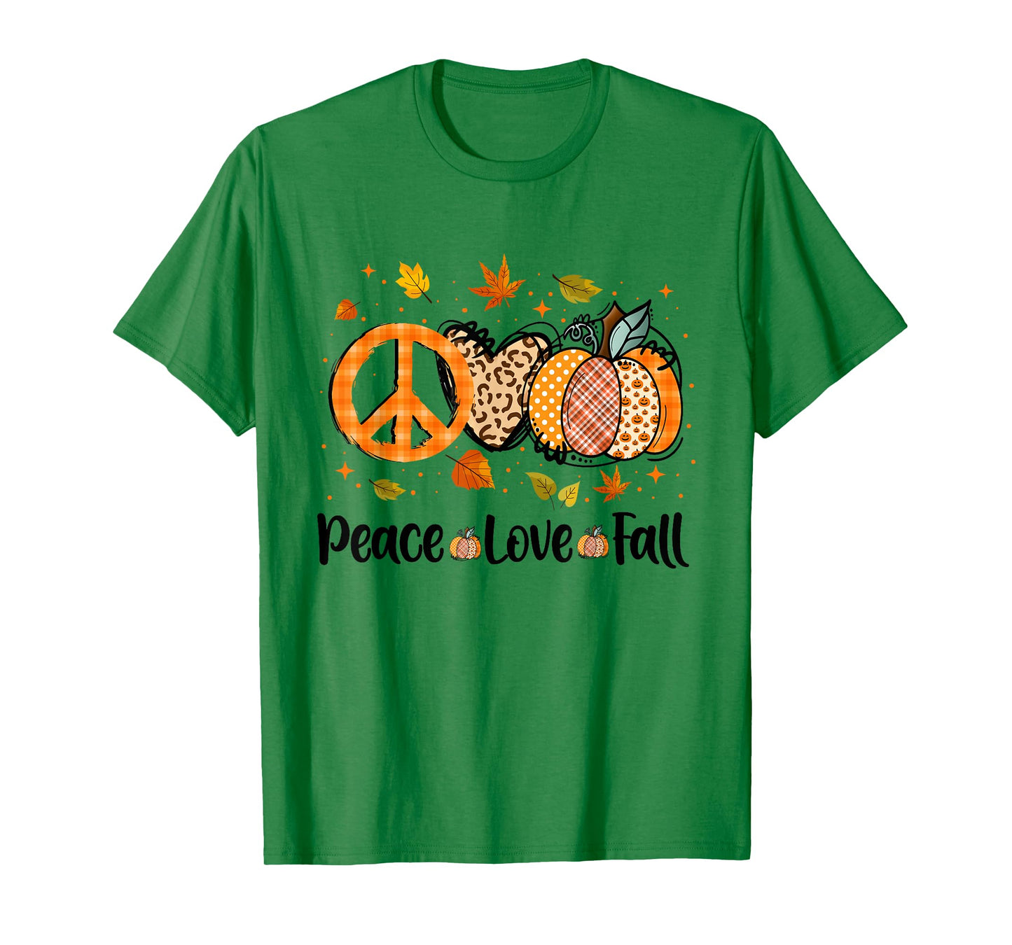 Peace Love Fall Pumpkin Autum Happy Fall Thanksgiving T-Shirt
