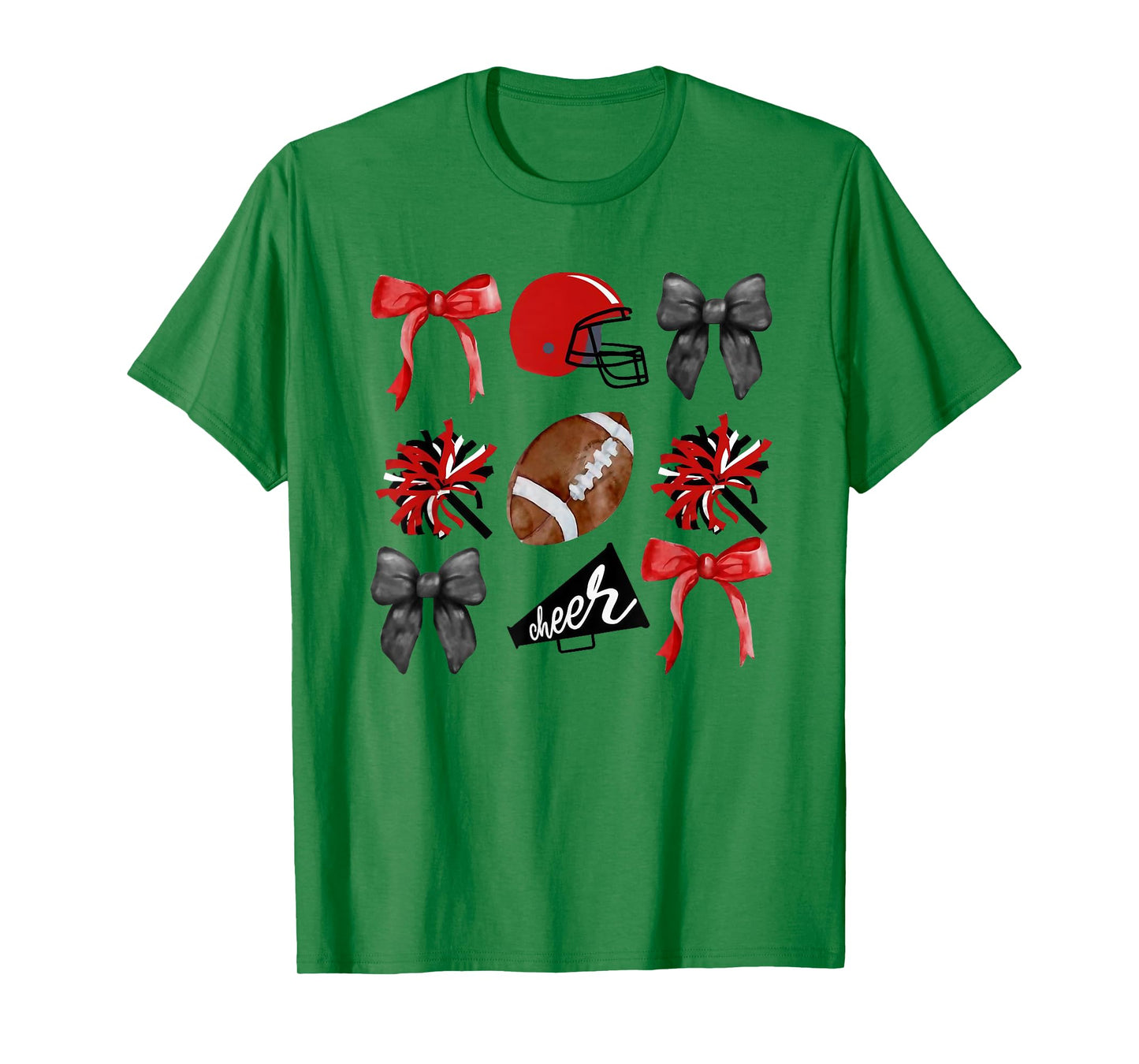 Cheer Coquette Bow American Football Autumn Thanksgiving T-Shirt