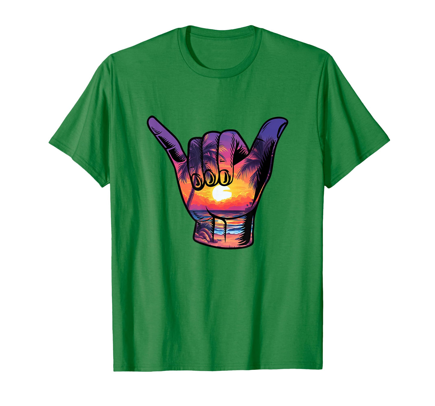 Shaka Hand Sign Aloha Surfing Surf Summer Vacation Beach T-Shirt