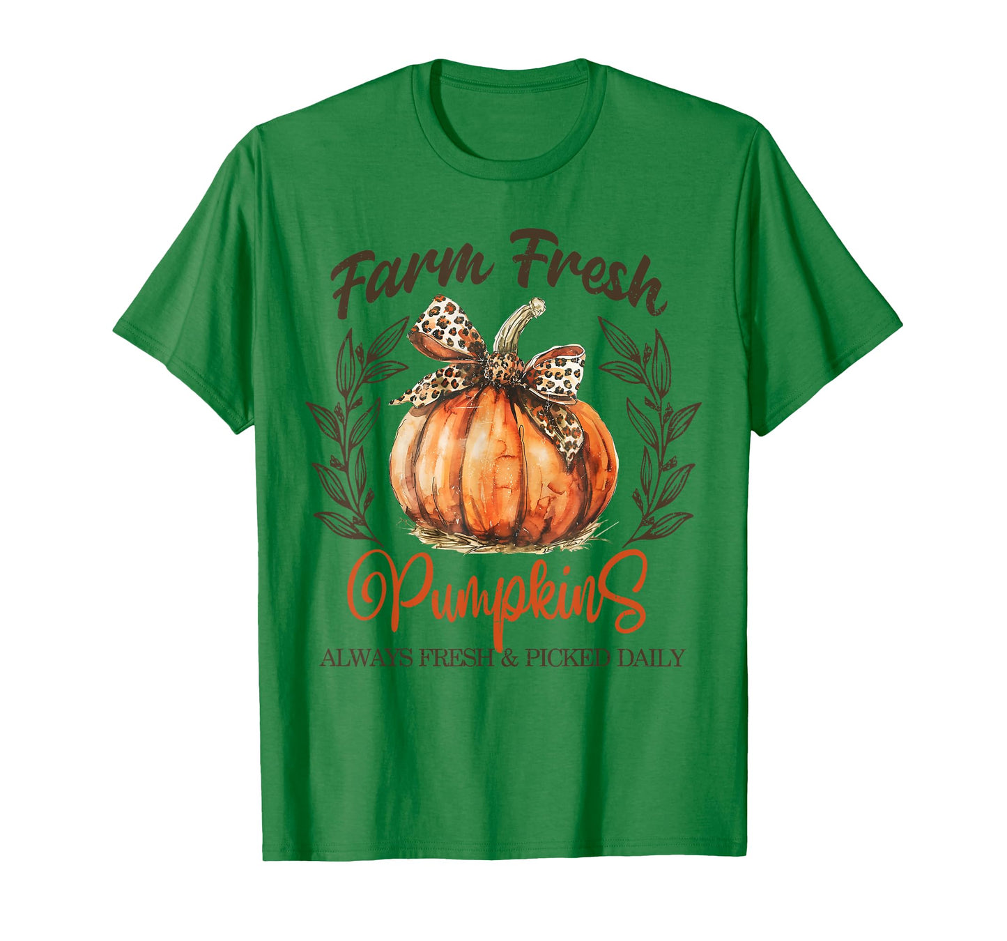 Farm Fresh Pumpkins Coquette Bow Autumn Fall Thanksgiving T-Shirt
