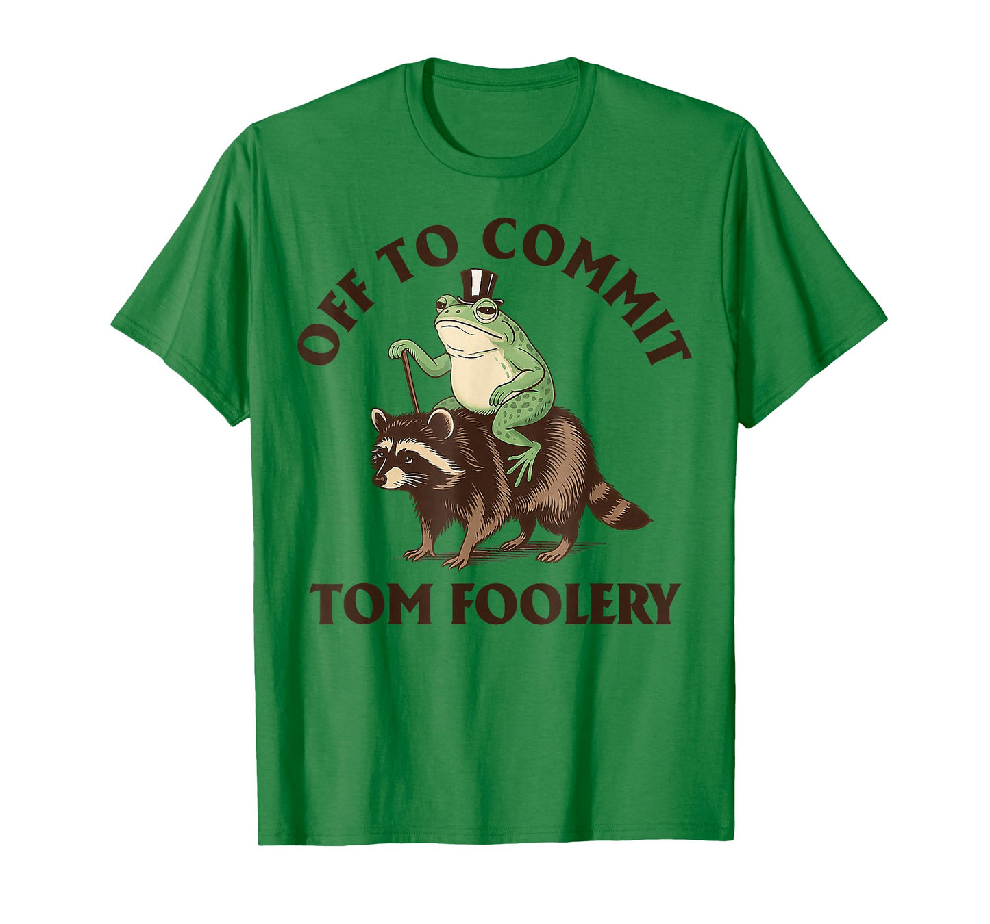 Whimsical Frog Wizard Off to Commit Tom Foolery Frog Meme T-Shirt