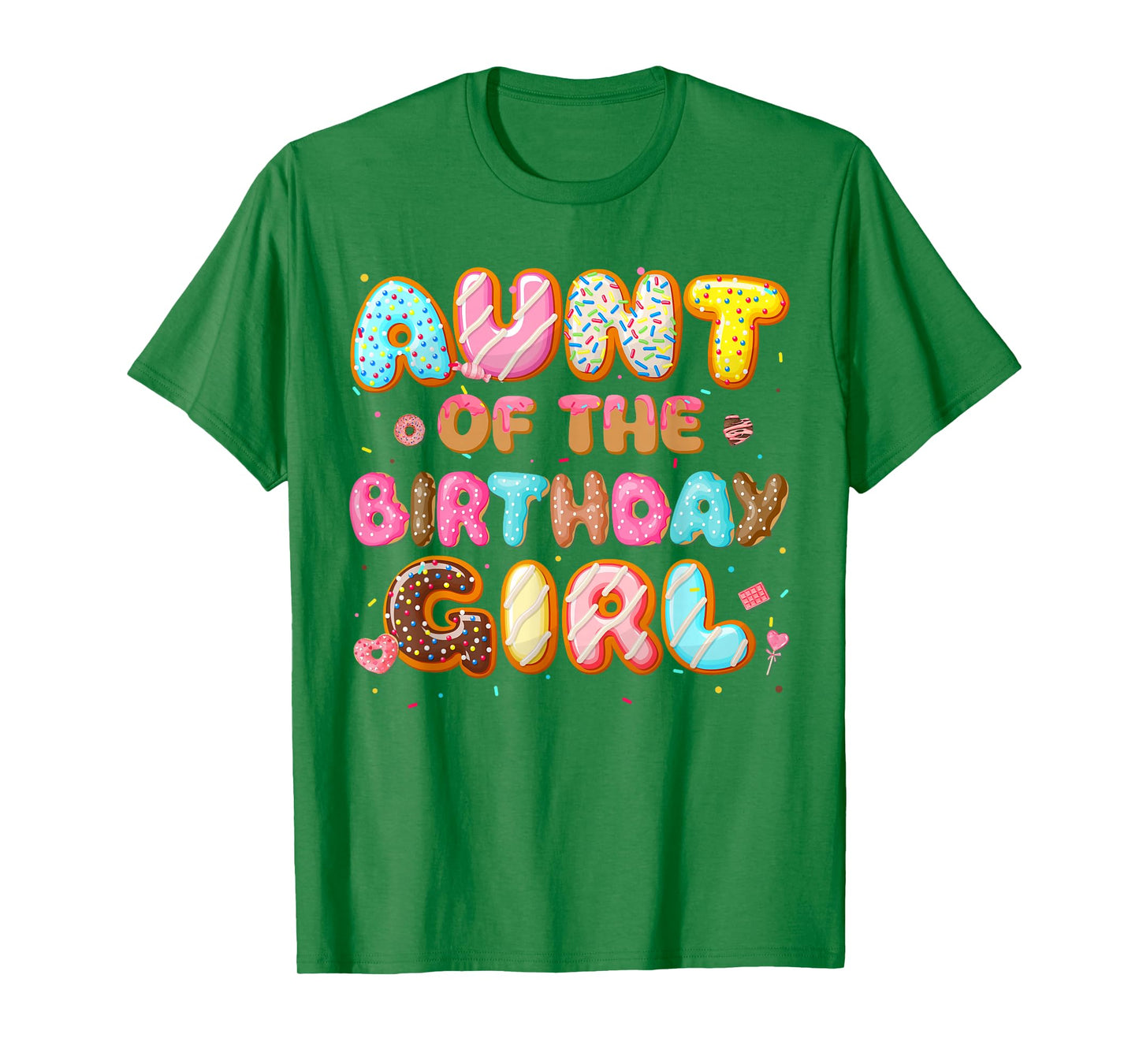 Aunt Of The Birthday Girl Donut Family Matching Party T-Shirt