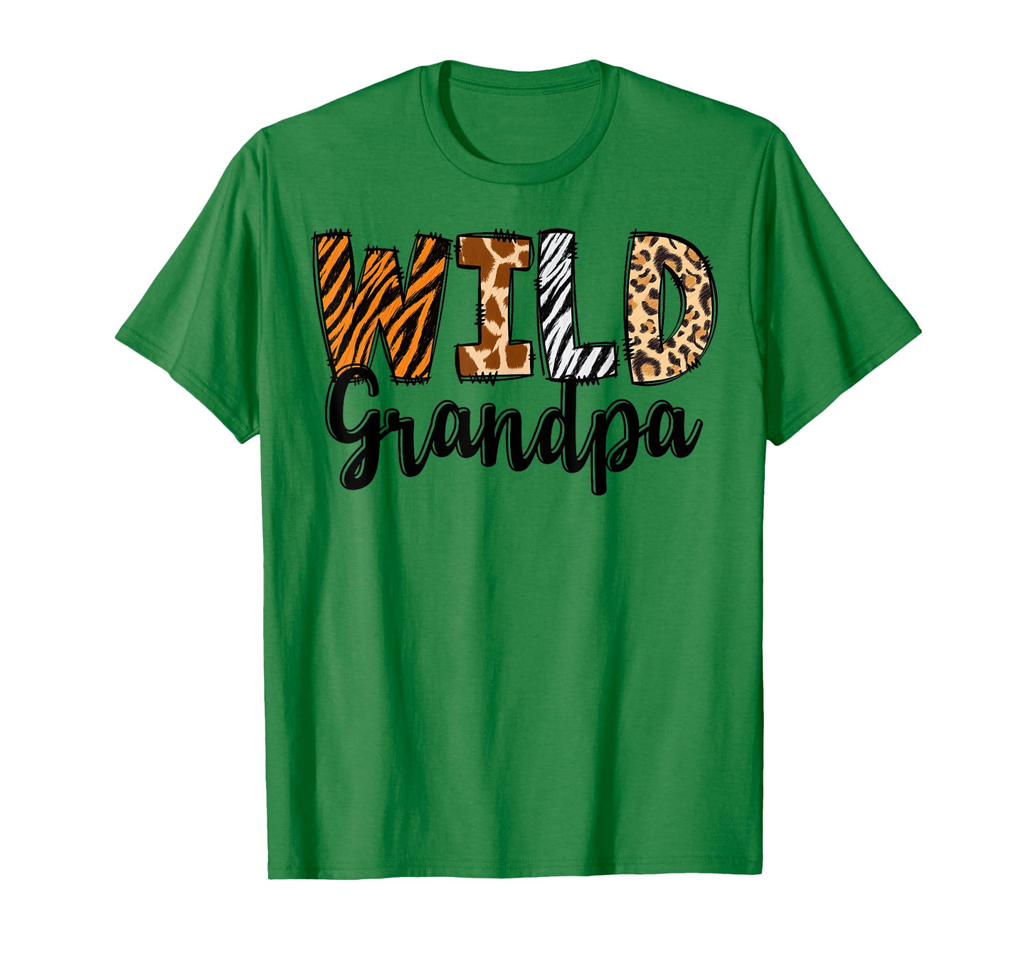 Wild Grandpa Zoo Born Two Be Wild B-day Safari Jungle Animal T-Shirt
