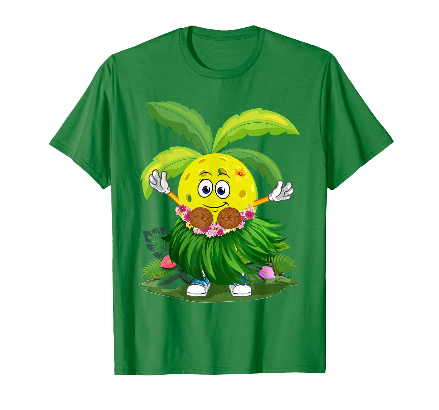 Cute Hawaiian Pickleball Ball Tropical Beach Summer Vacation Men Women Kids T-Shirt