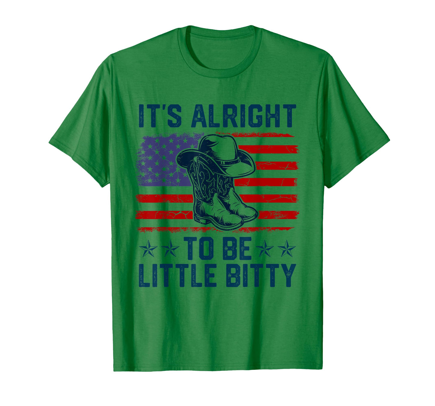 It’s Alright To Be Little Bitty Country Music Retro US Flag T-Shirt