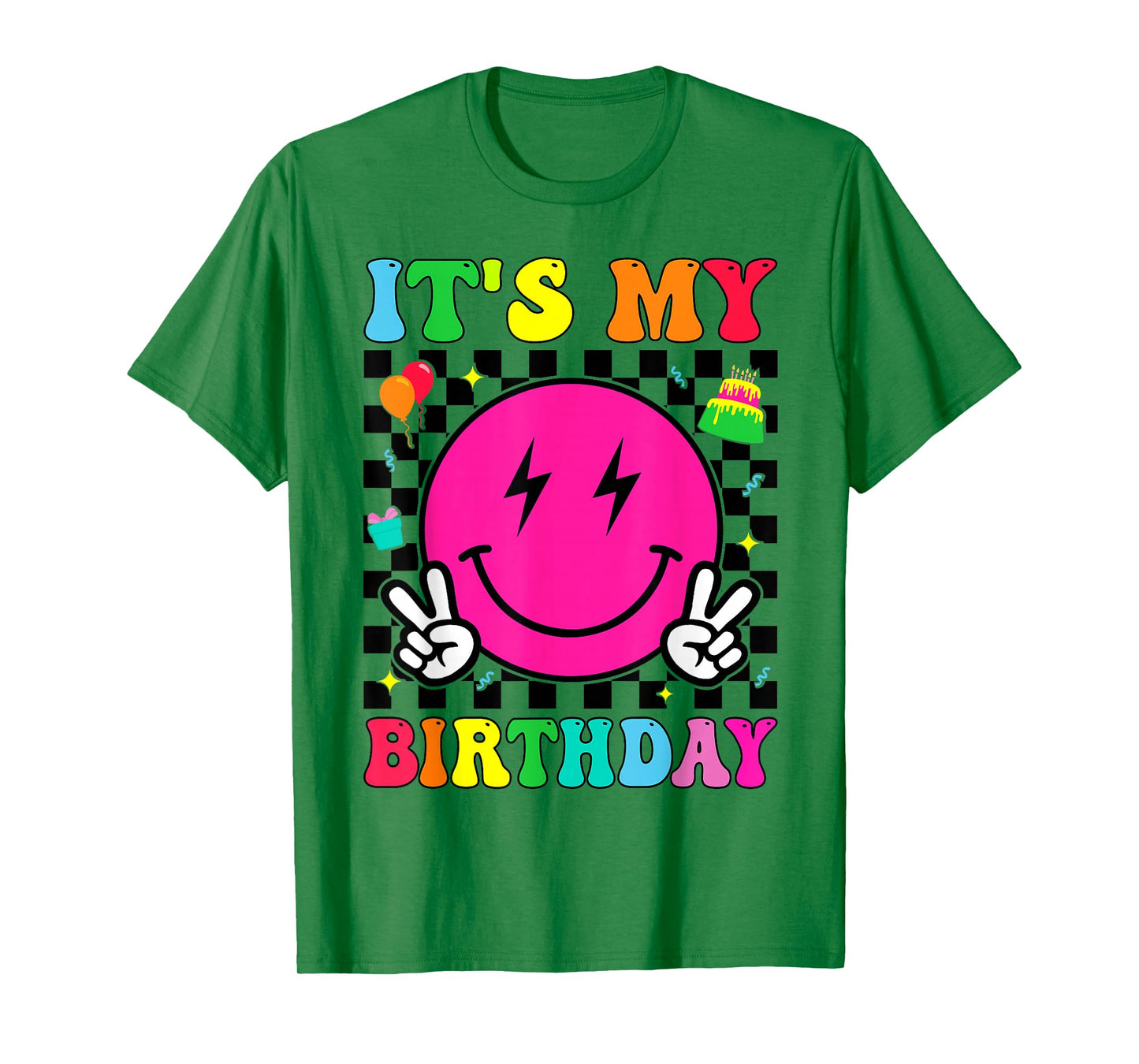 Retro Groovy It's My Birthday Men Women Boys Girls Kid Bday T-Shirt