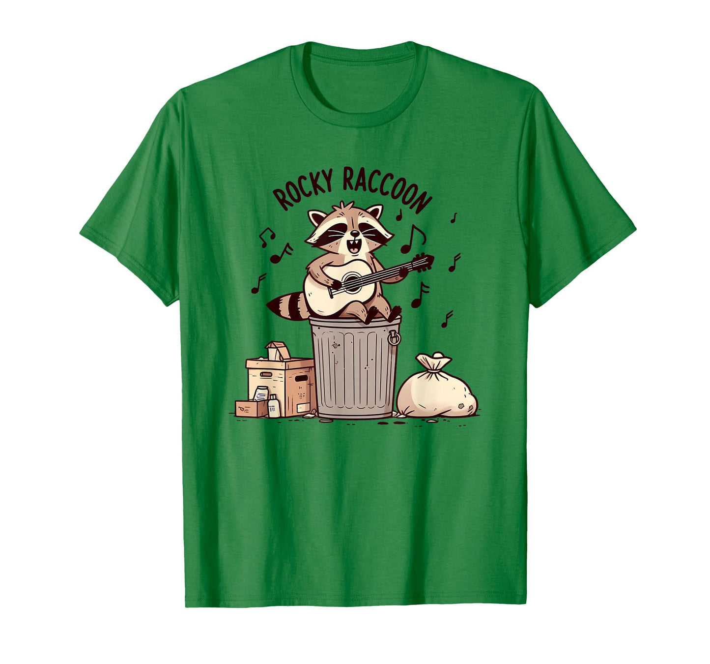 Funny Rocky Raccoon Guitar Playing Raccoon Music Lover T-Shirt