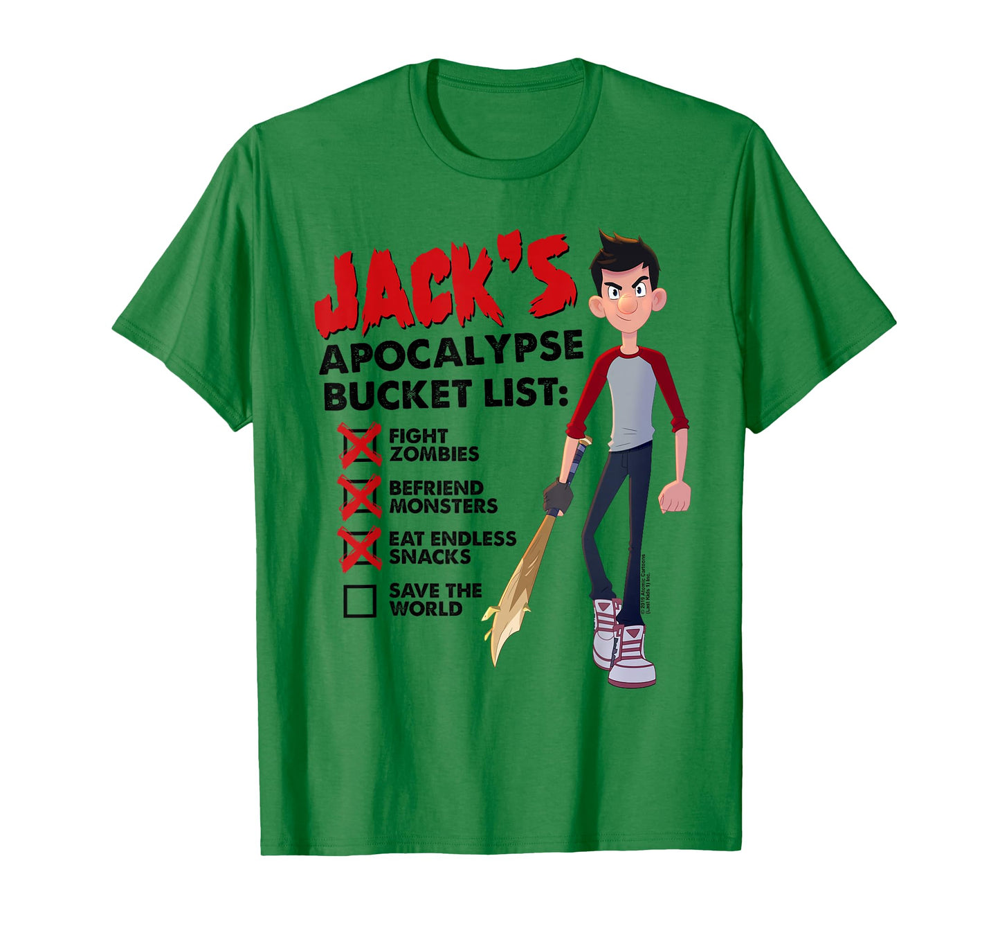 The Last Kids on Earth Jack's Apocalypse Bucket List T-Shirt - T-Shirt | Irish Green