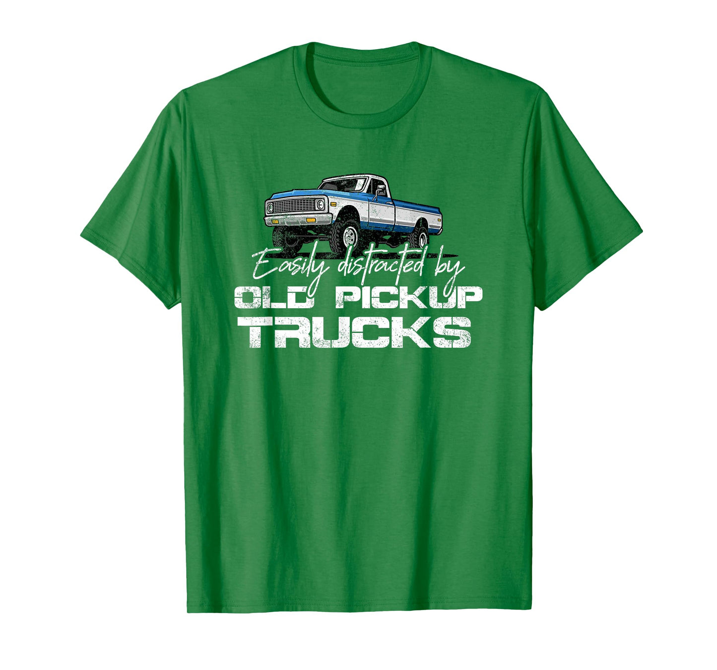 Easily Distracted By Old Pickup Trucks Shirt for Men Retro T-Shirt