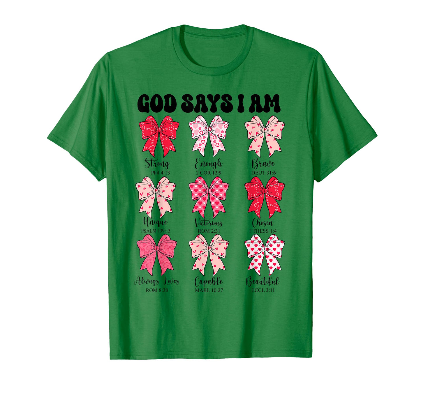 Girl God Says I Am Coquette Bow Cute Christian Teen Toddler T-Shirt
