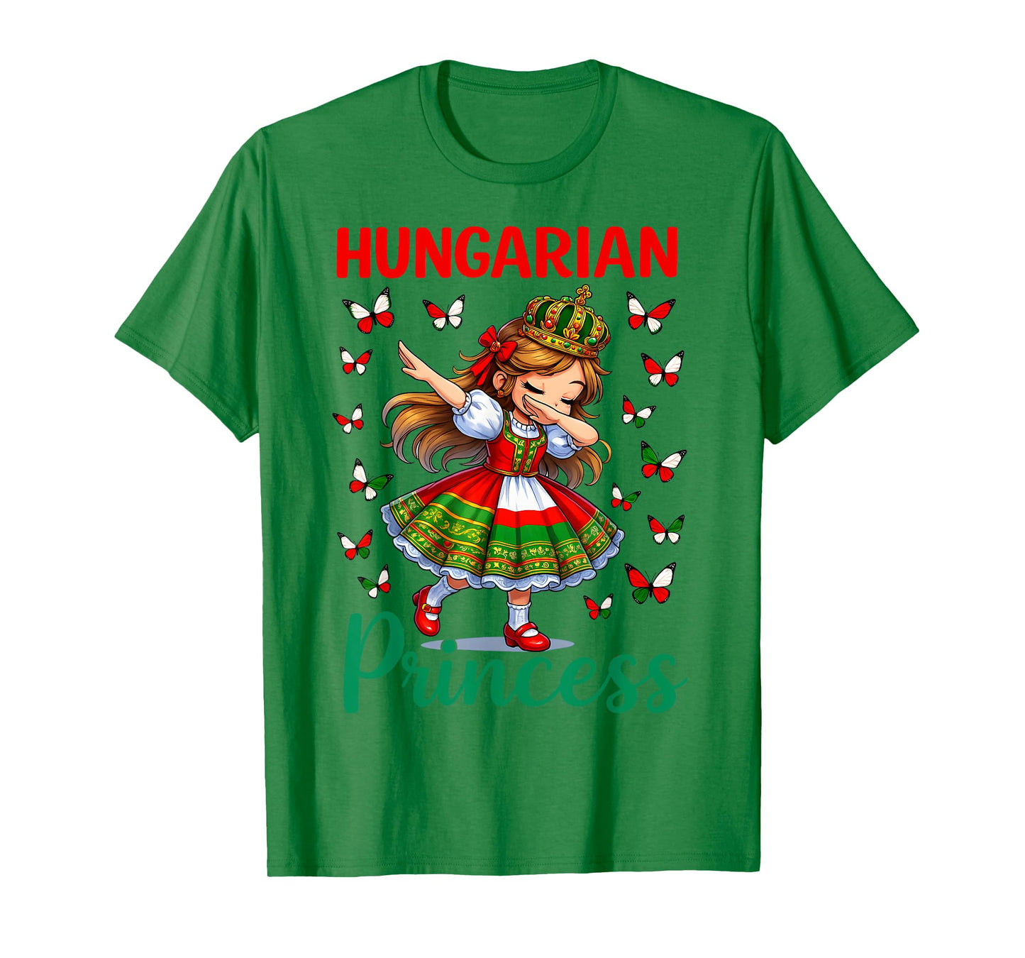 Hungarian Princess Dabbing Girl Cute Magyar Pride for Girls T-Shirt
