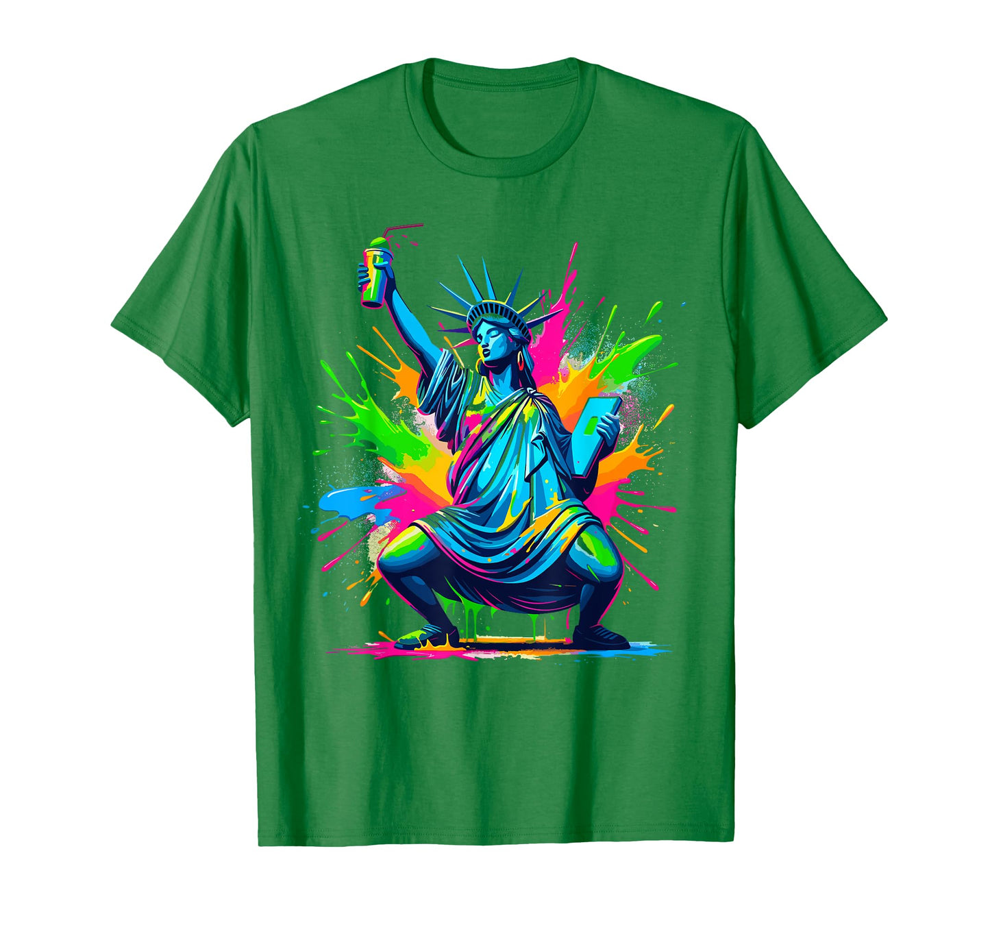 Soca Statue Of Liberty Dancing New York Dutty Mess Fete T-Shirt