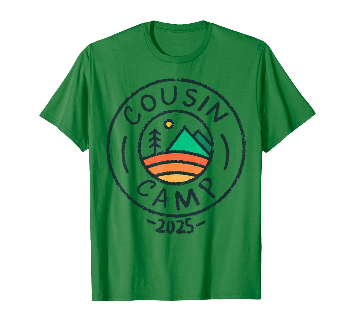 Cute Cousin Camp 2025 Friends Family Camping Summer Vacation T-Shirt