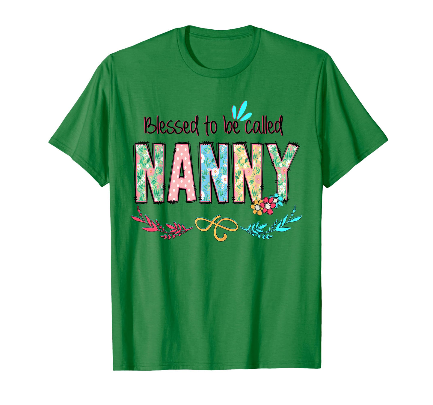 Blessed to Be Called Nanny Floral Mother's Day T-Shirt