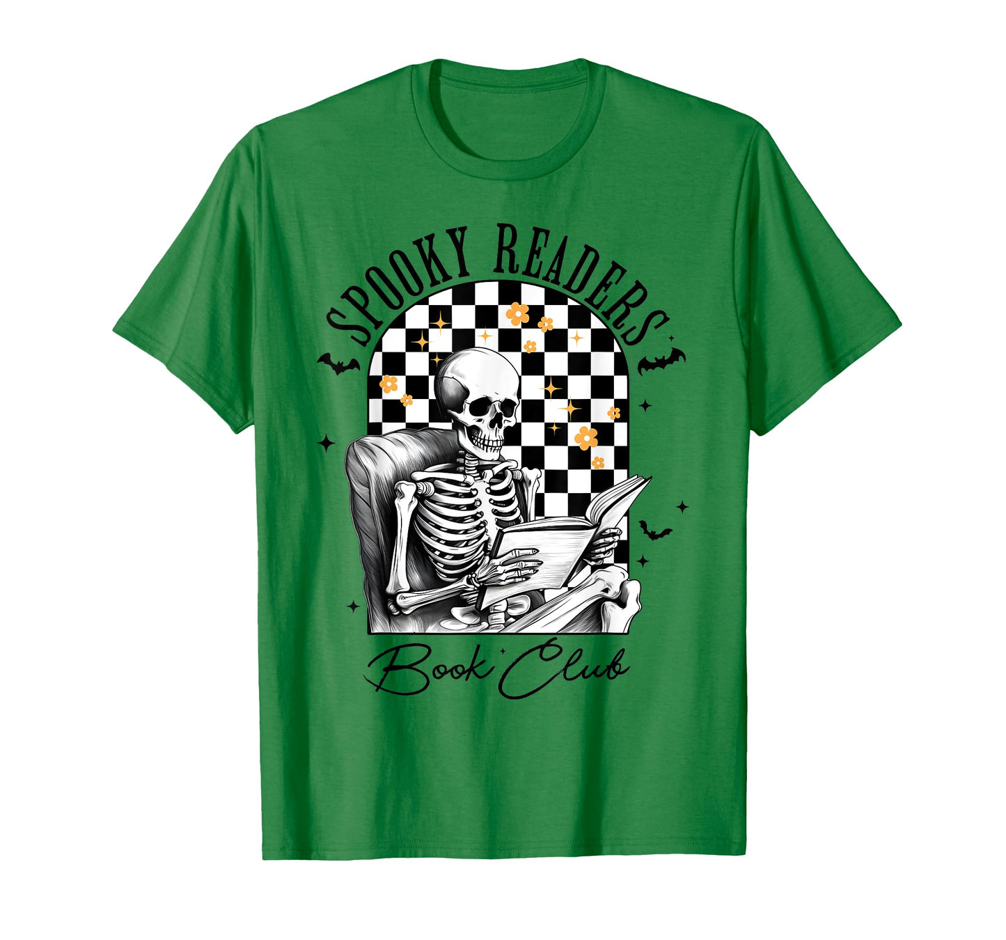 Groovy Spooky Readers Book Club Skeleton Book Lovers Bookish T-Shirt