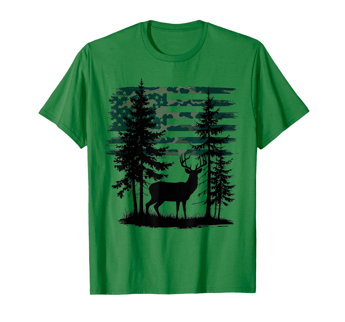 Men Youth Kids Orange Hunting Shirt Deer Hunters Camo Flag T-Shirt
