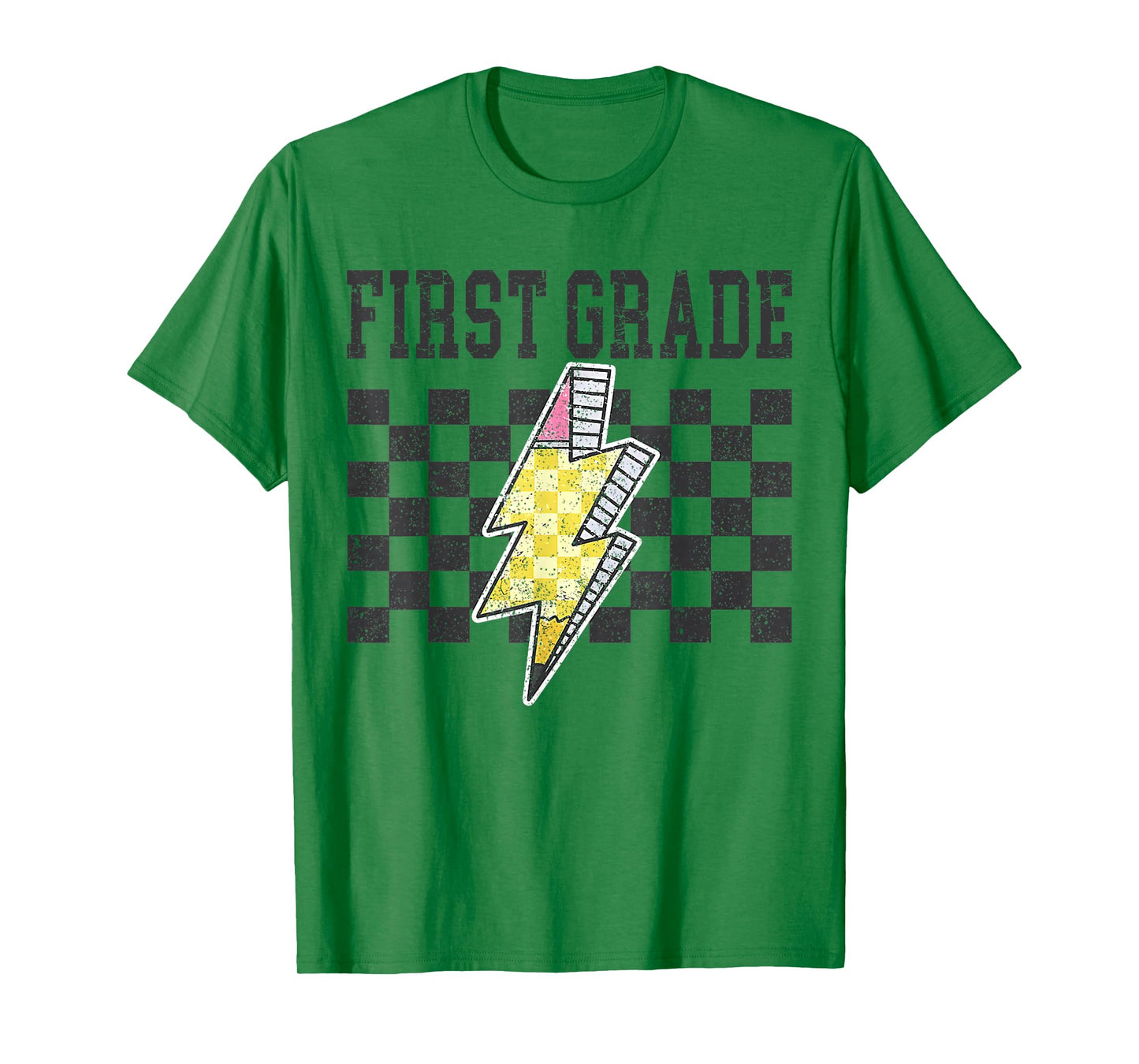 First Grade Retro Lightning Bolt 1st Grade Boys Girls Kids T-Shirt