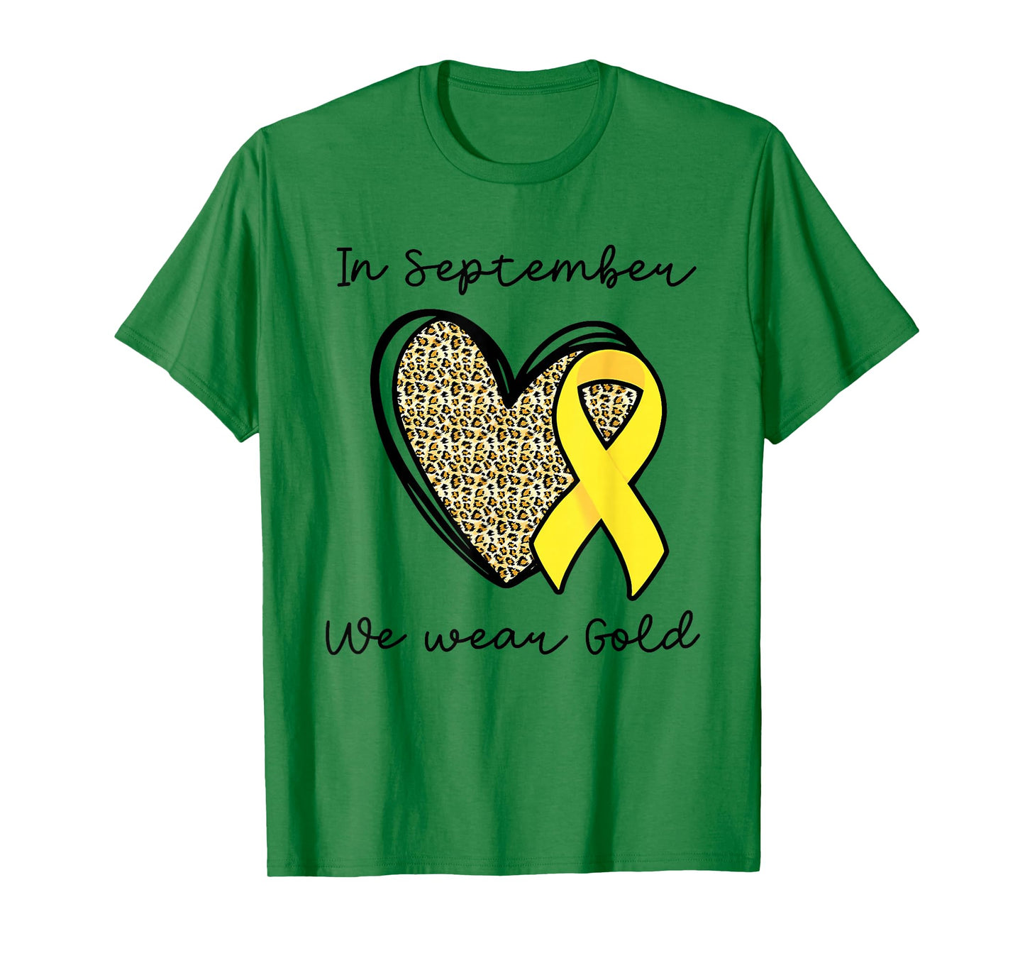 in September We Wear Gold Rainbow Childhood Cancer Awareness T-Shirt