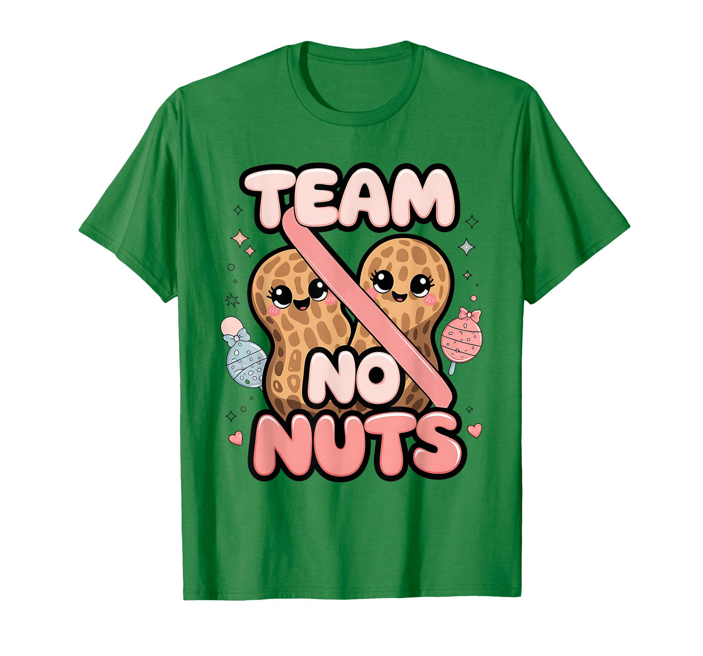 Baby Party Gender Reveal Party Team No Nuts Funny Team Girl T-Shirt