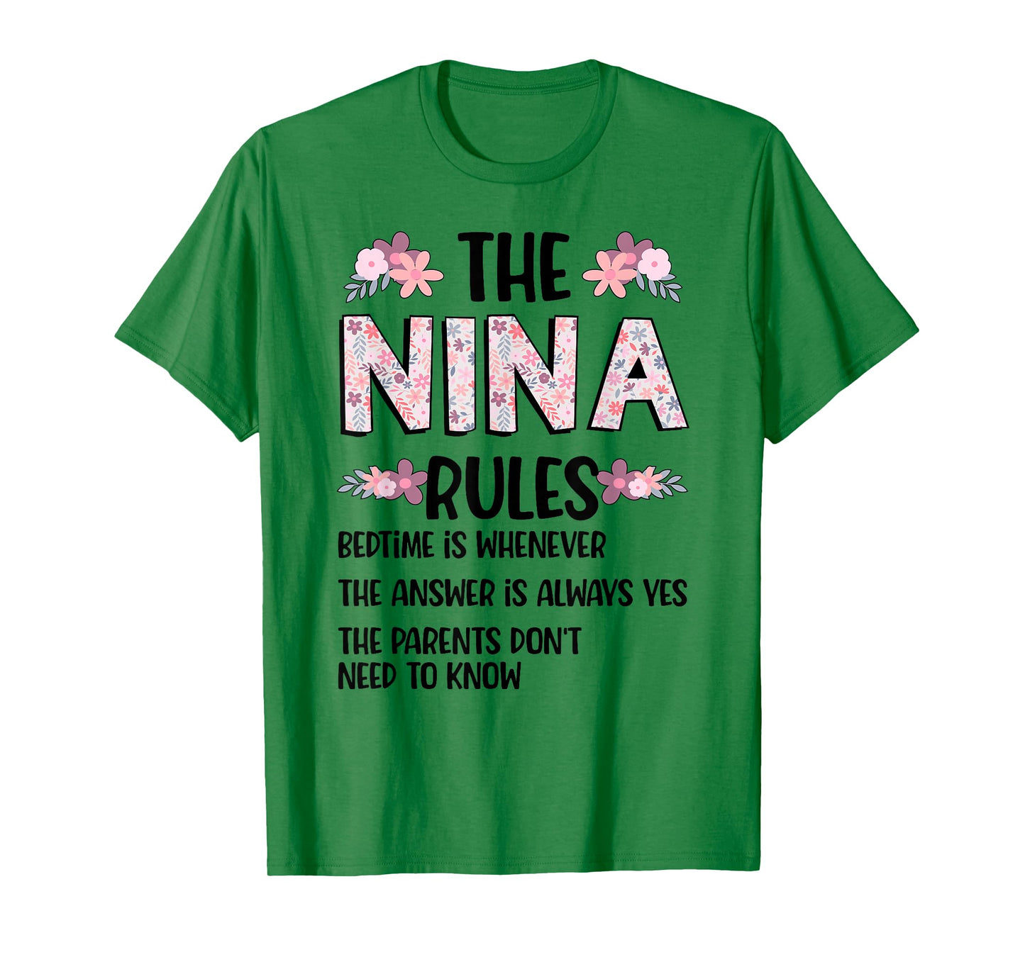 Nina Grandma Rules Nina Grandmother T-Shirt