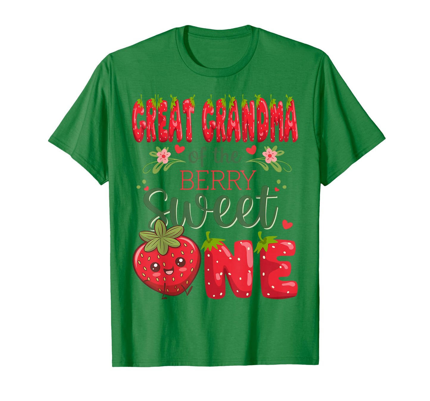 Great Grandma Of The Berry Sweet One 1St Birthday Strawberry T-Shirt