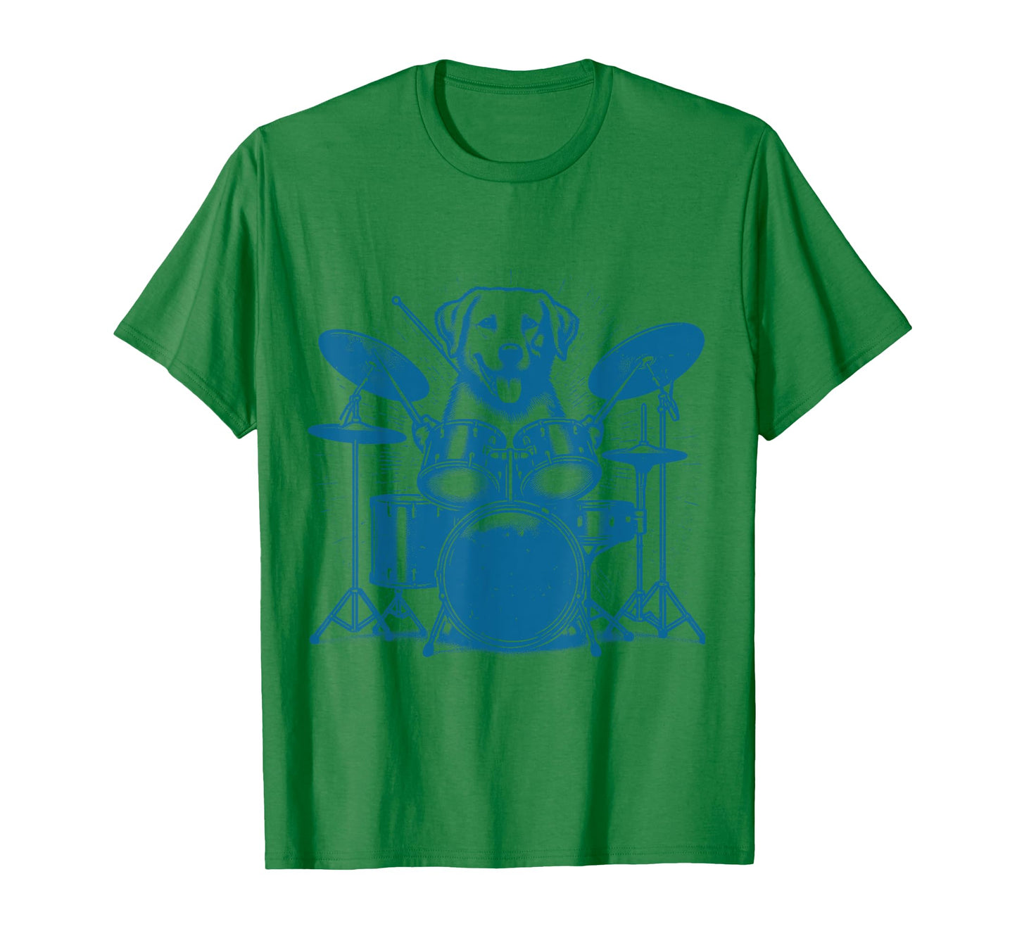 Drummer Dog Playing Drums Vintage Art Dog On Drums T-Shirt for Men Women