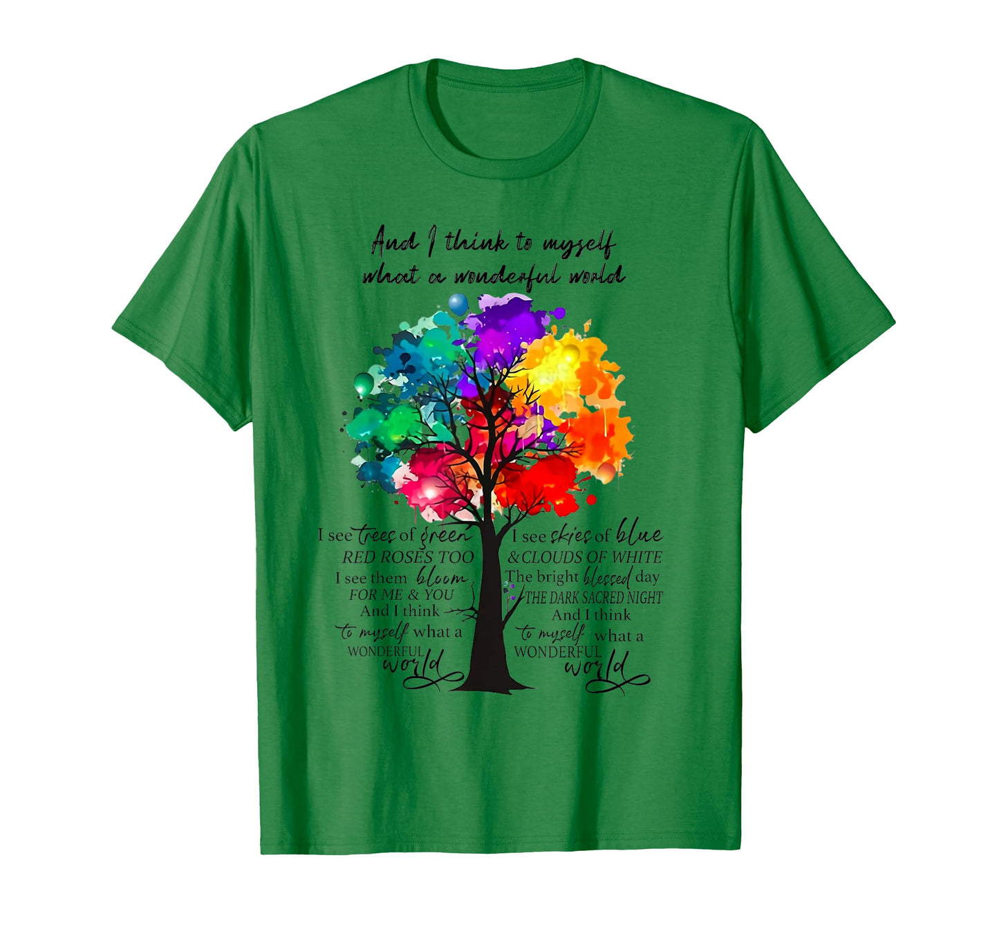 what a wonderful world positive thinking tree T-Shirt