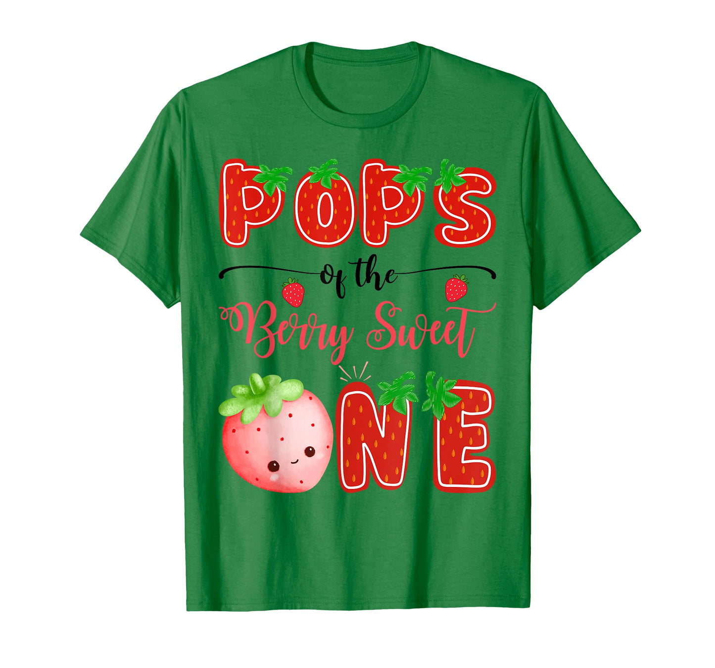 Pops Of The Berry Sweet One Strawberry Birthday Girl T-Shirt