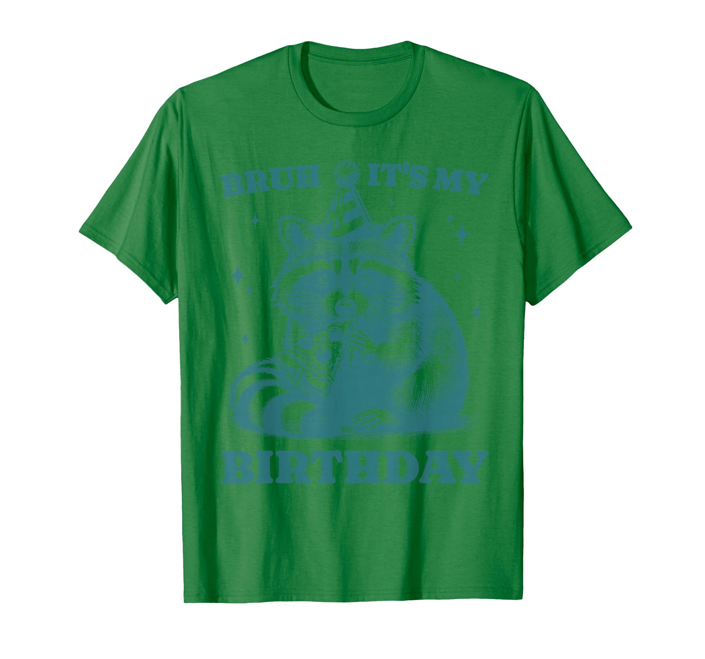 Bruh It's My Birthday Street Cat Raccoon Birthday Party T-Shirt