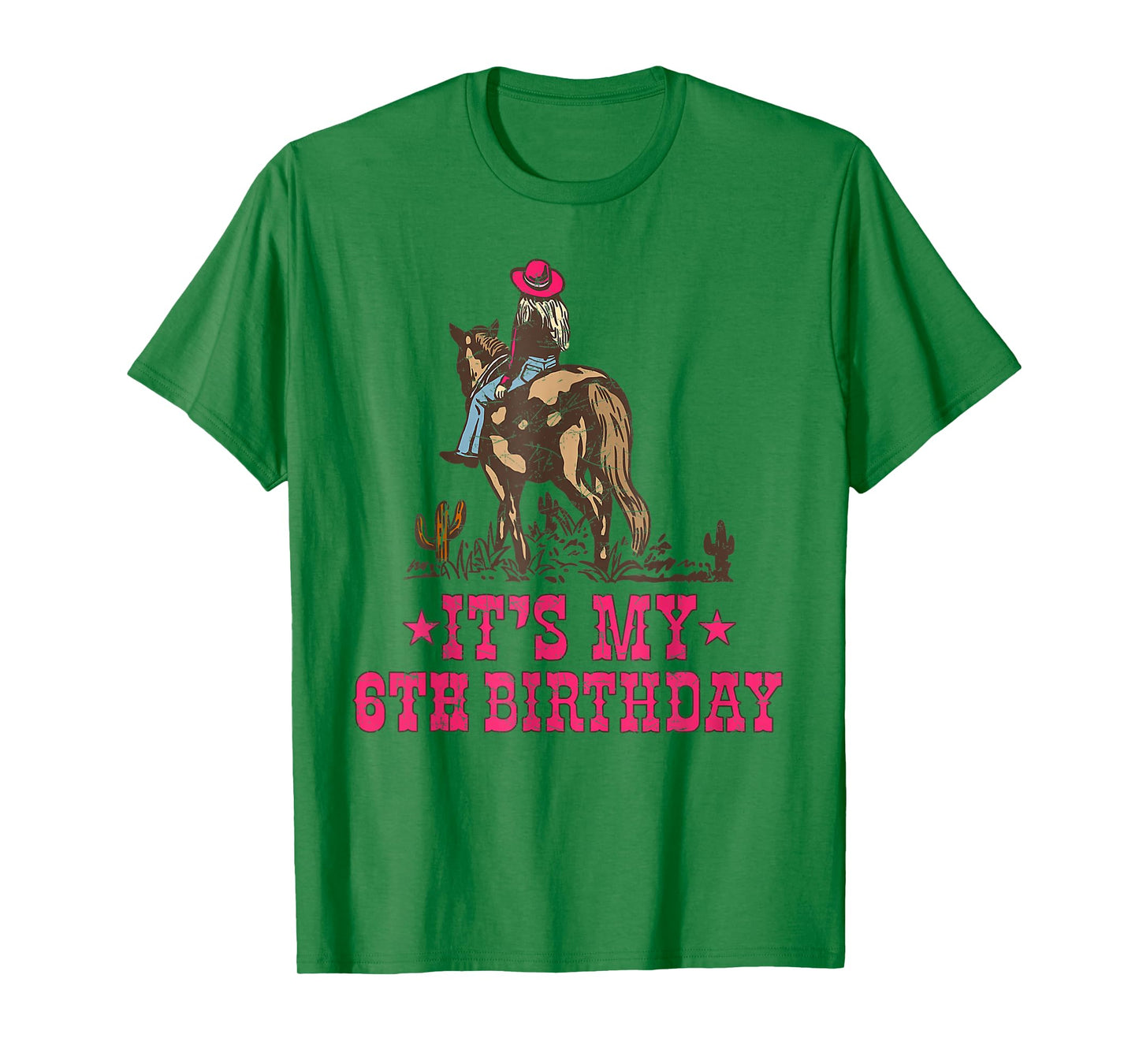 6 Year Old Cowgirl Riding Horse It's my 6th Birthday T-Shirt