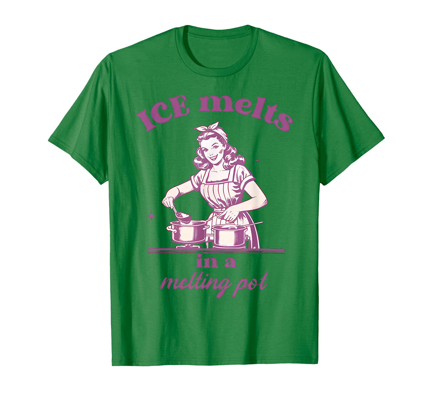 ICE melts in a melting pot Vintage Retro Anti-ICE T-Shirt